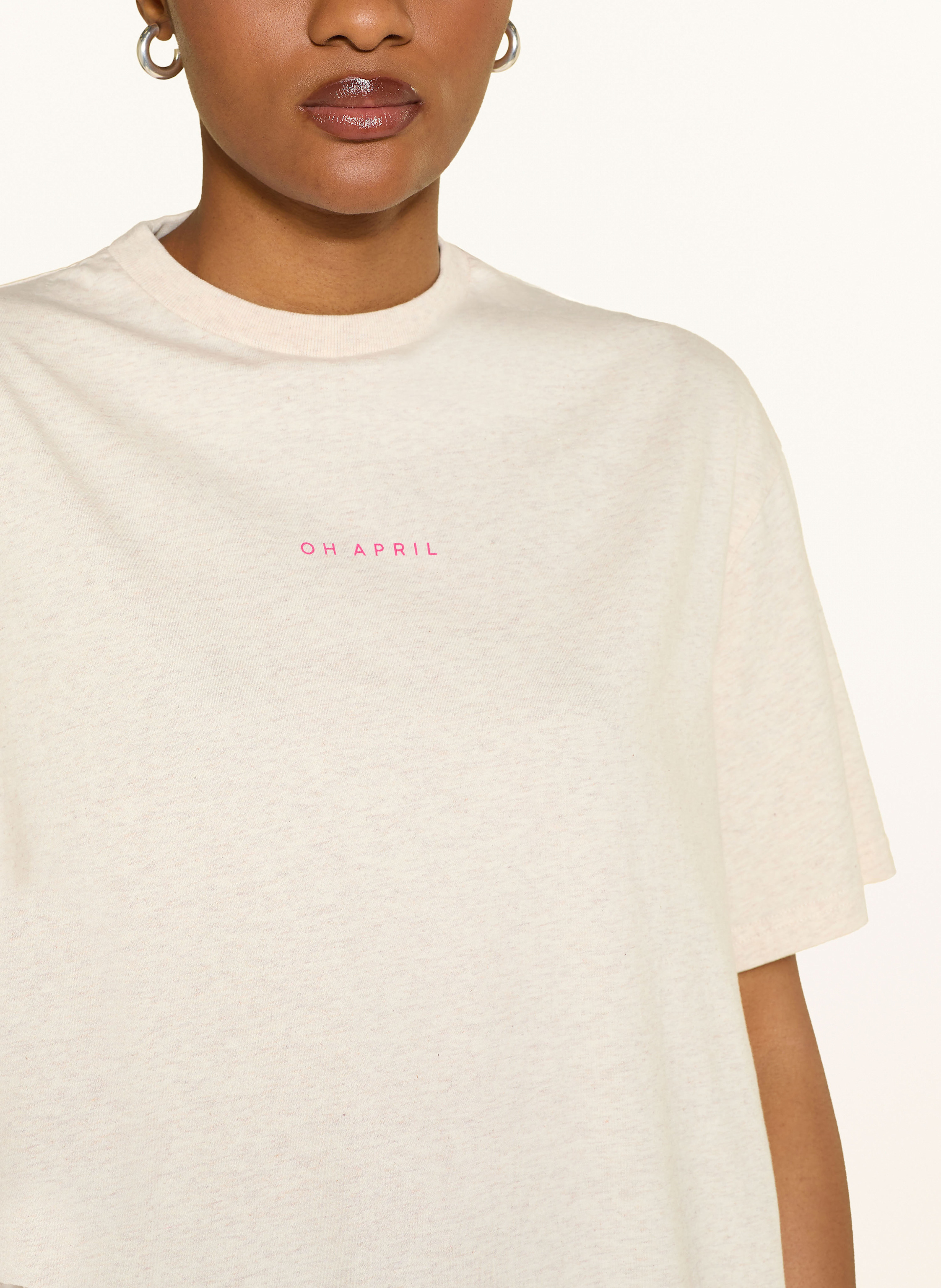 Thumbnail - Oh April Oversized-Shirt Hot Mum beige