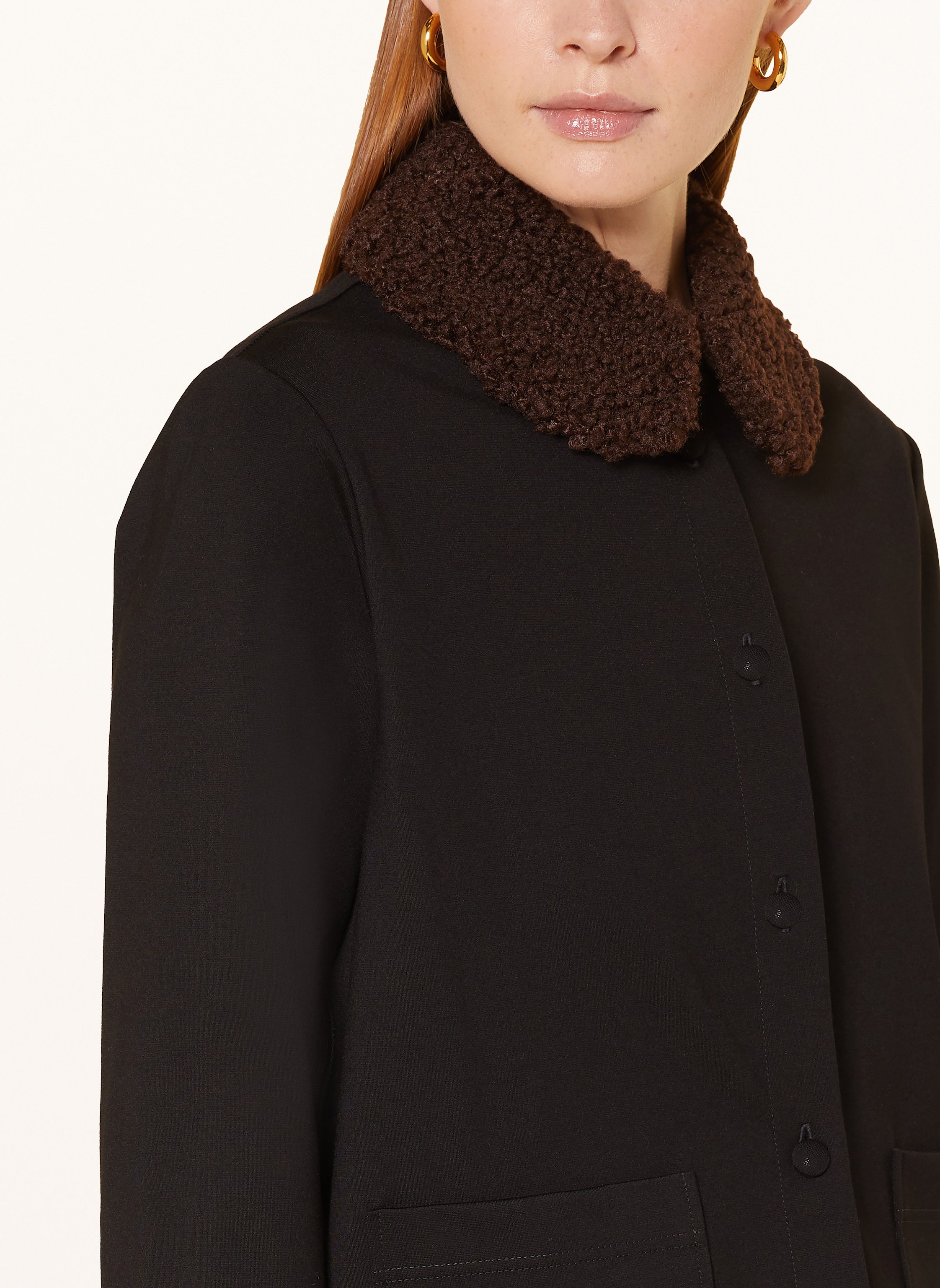 Thumbnail - Lilienfels Jacke Mit Teddyfell schwarz