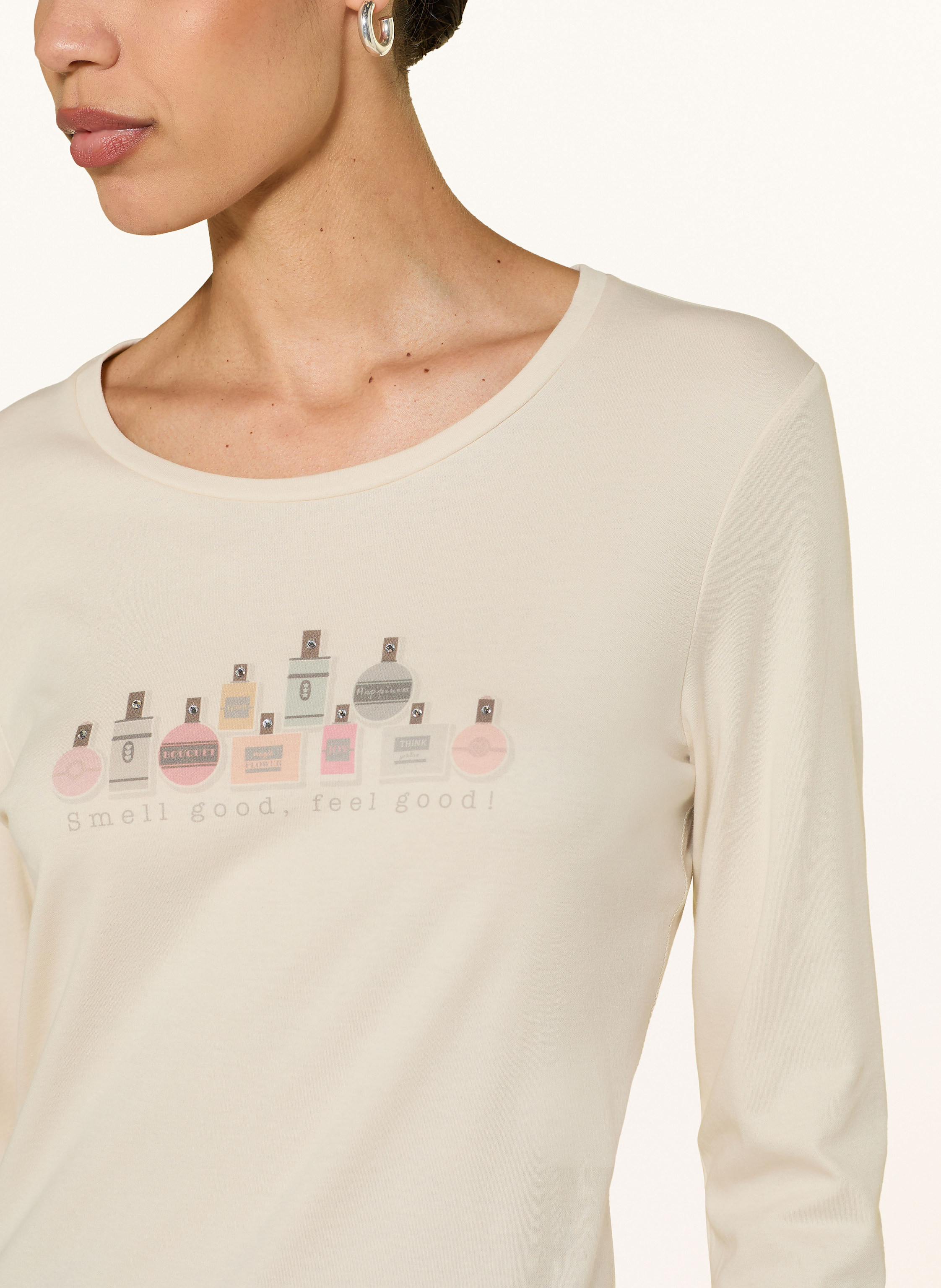 Thumbnail - Lilienfels Longsleeve Mit Schmucksteinen weiss