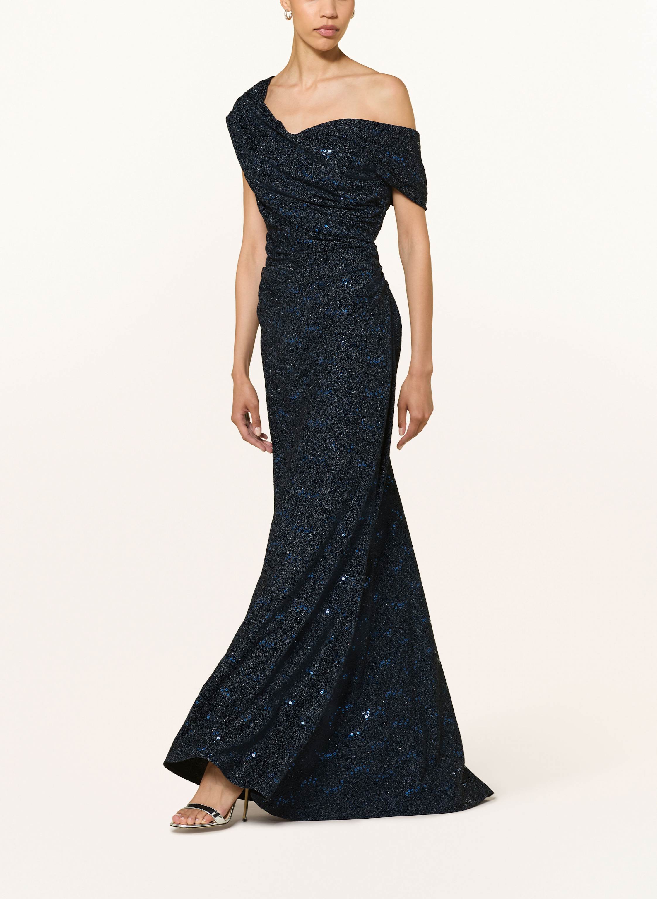 Thumbnail - Talbot Runhof Abendkleid Mit Glitzergarn Und Pailletten blau