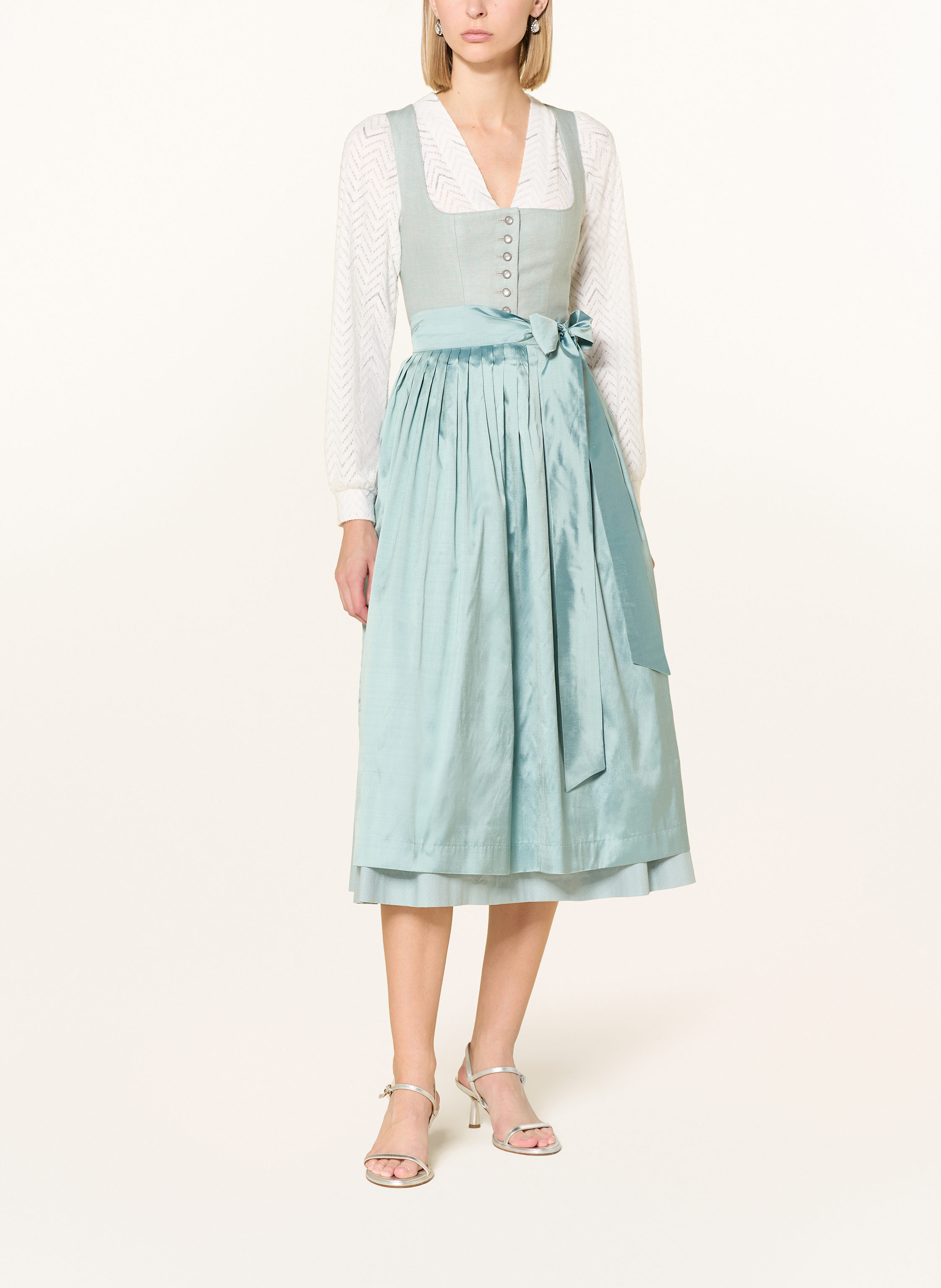 Thumbnail - Waldorff Dirndbluse Mit Glitzergarn weiss