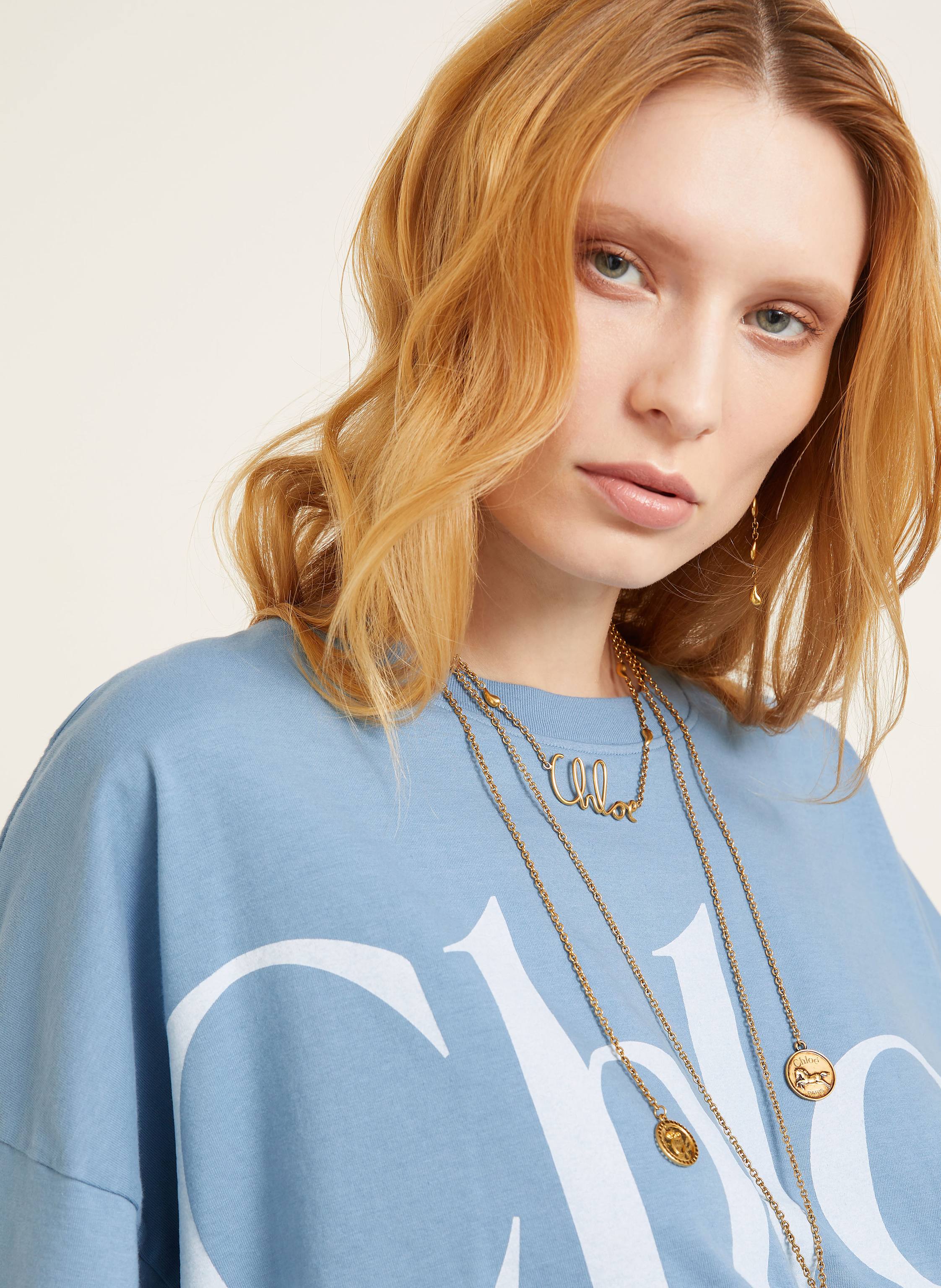 Thumbnail - Chloé Cropped-Shirt blau