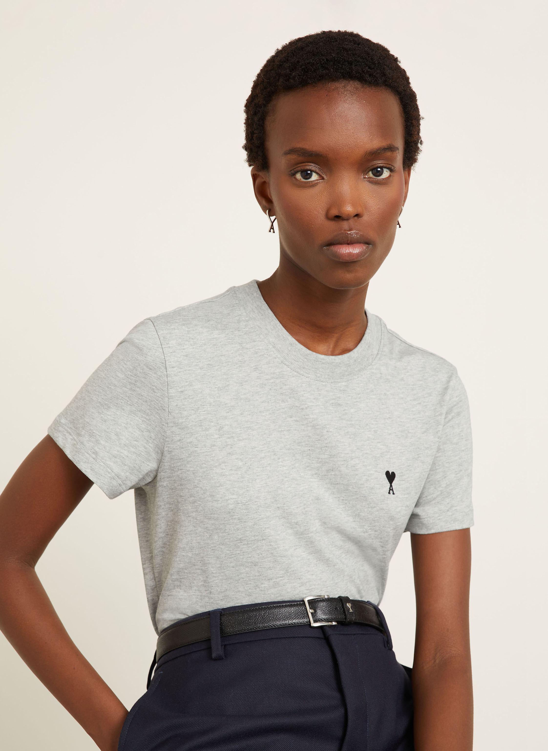 Thumbnail - Ami Paris T-Shirt grau