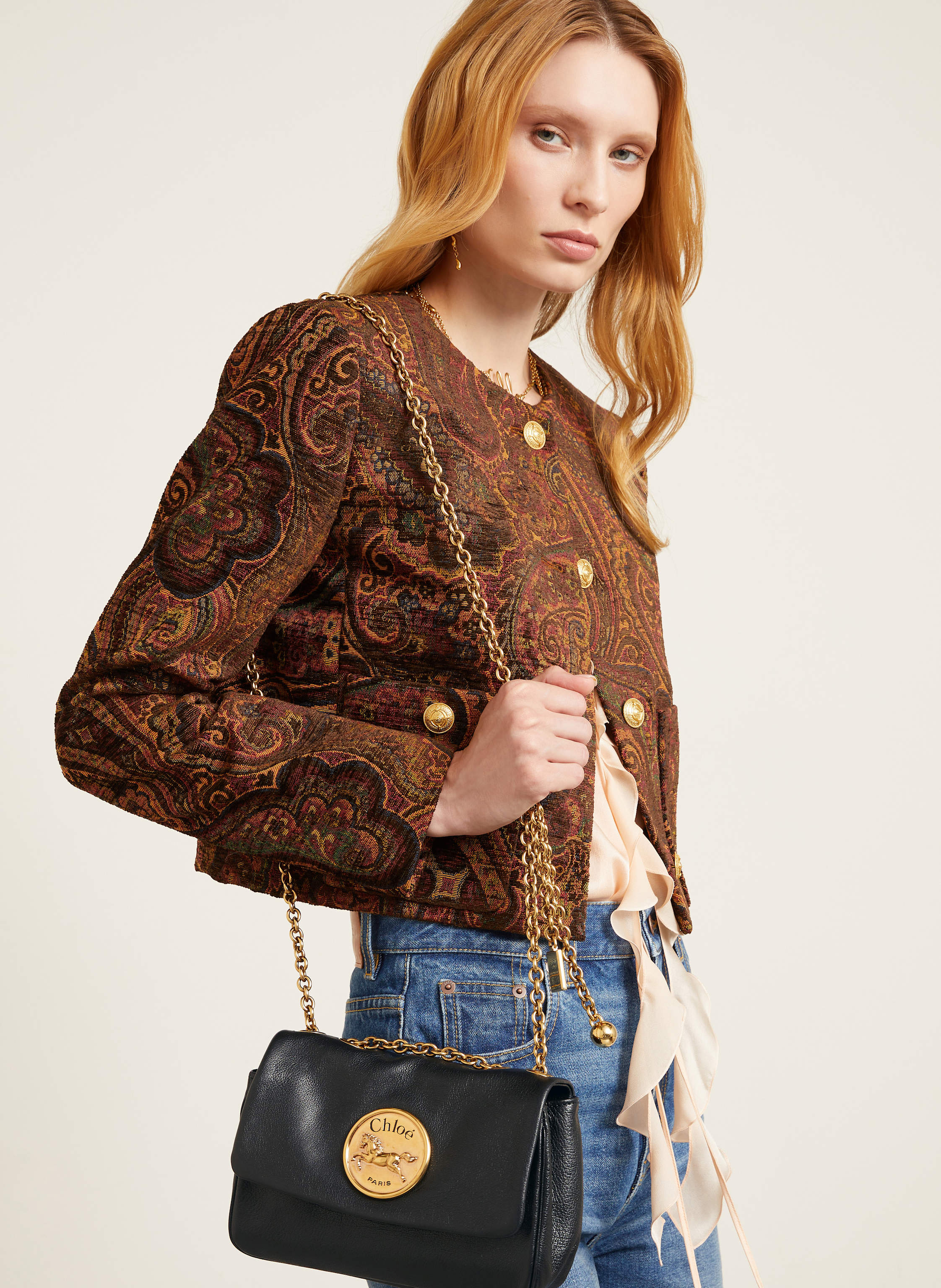 Thumbnail - Chloé Umhängetasche Chloé Heritage Small schwarz