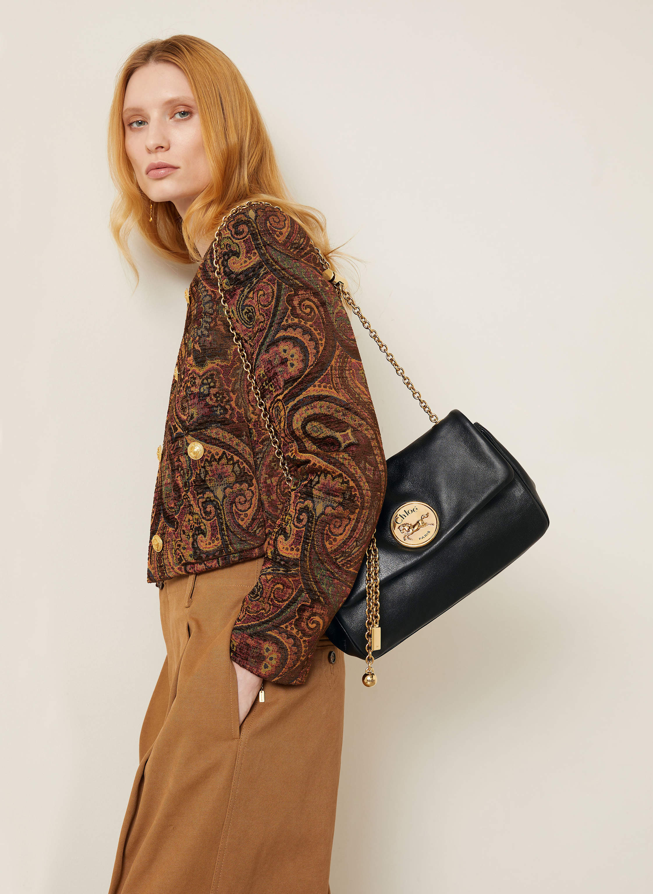 Thumbnail - Chloé Umhängetasche Chloe Heritage schwarz