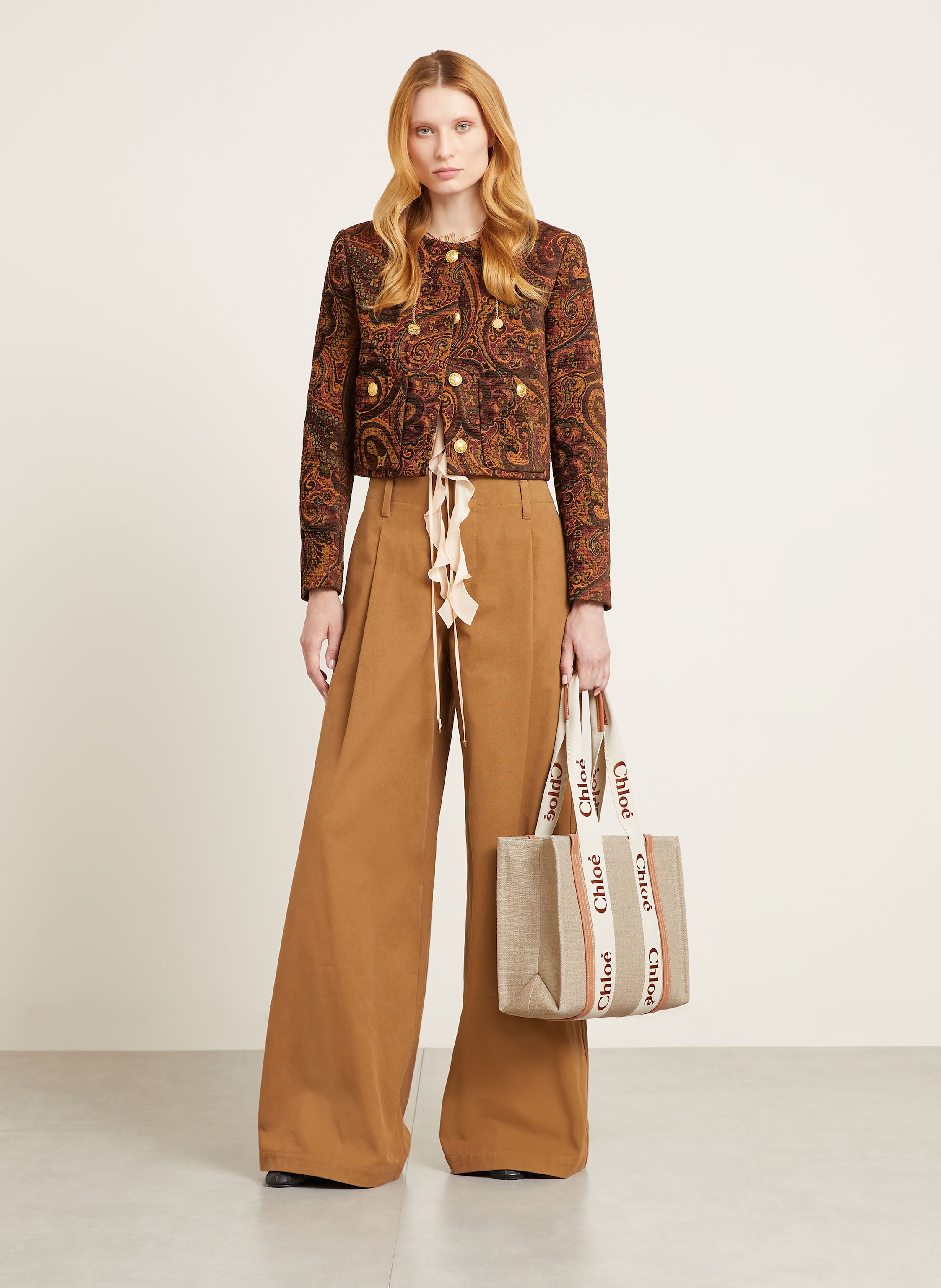 Thumbnail - Chloé Shopper Woody beige