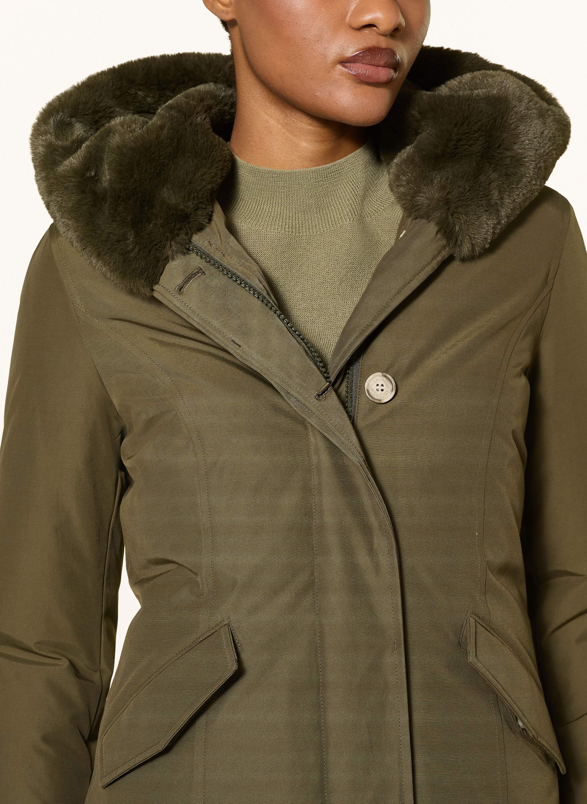 Thumbnail - Woolrich Daunenjacke Beaker Mit Kunstpelz gruen