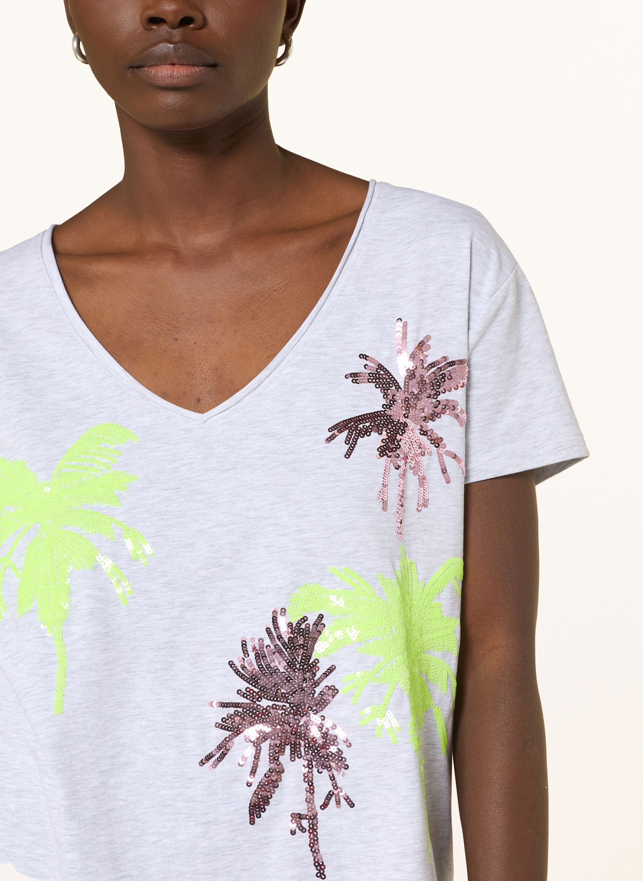 Thumbnail - Miss Goodlife T-Shirt Mit Pailletten grau