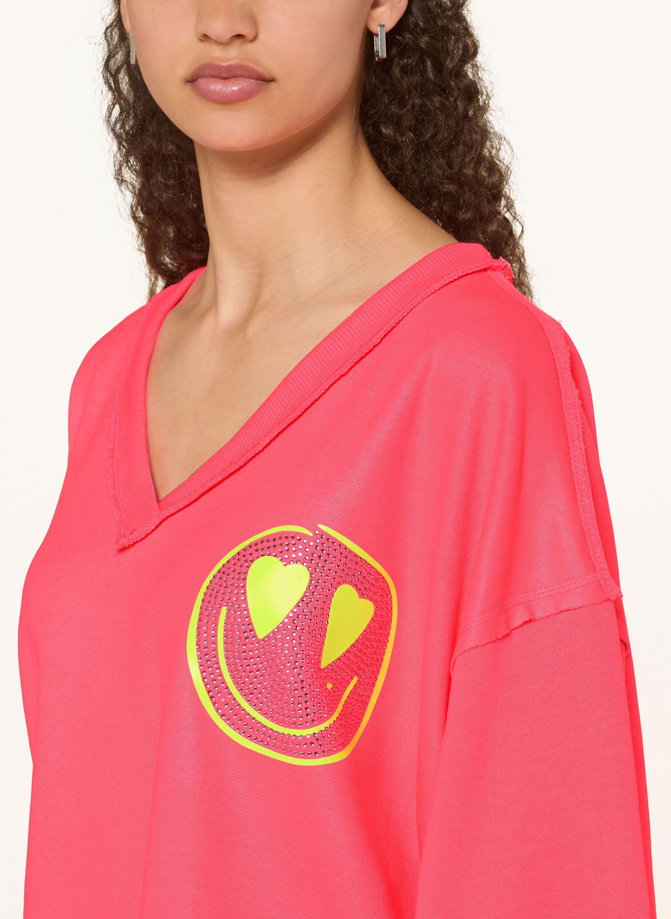 Thumbnail - Miss Goodlife Sweatshirt Mit Schmucksteinen gelb