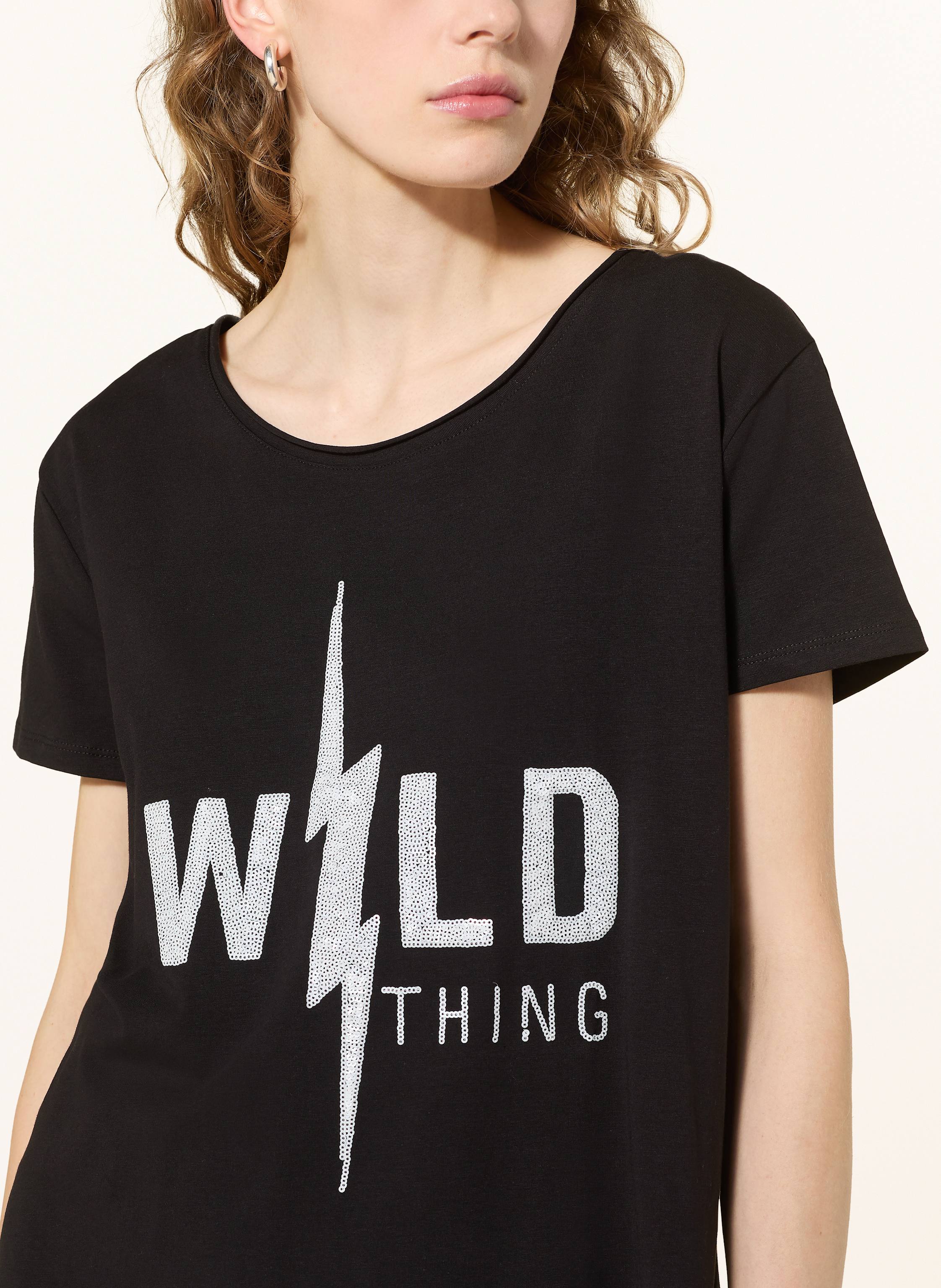 Thumbnail - Miss Goodlife T-Shirt Mit Pailletten schwarz