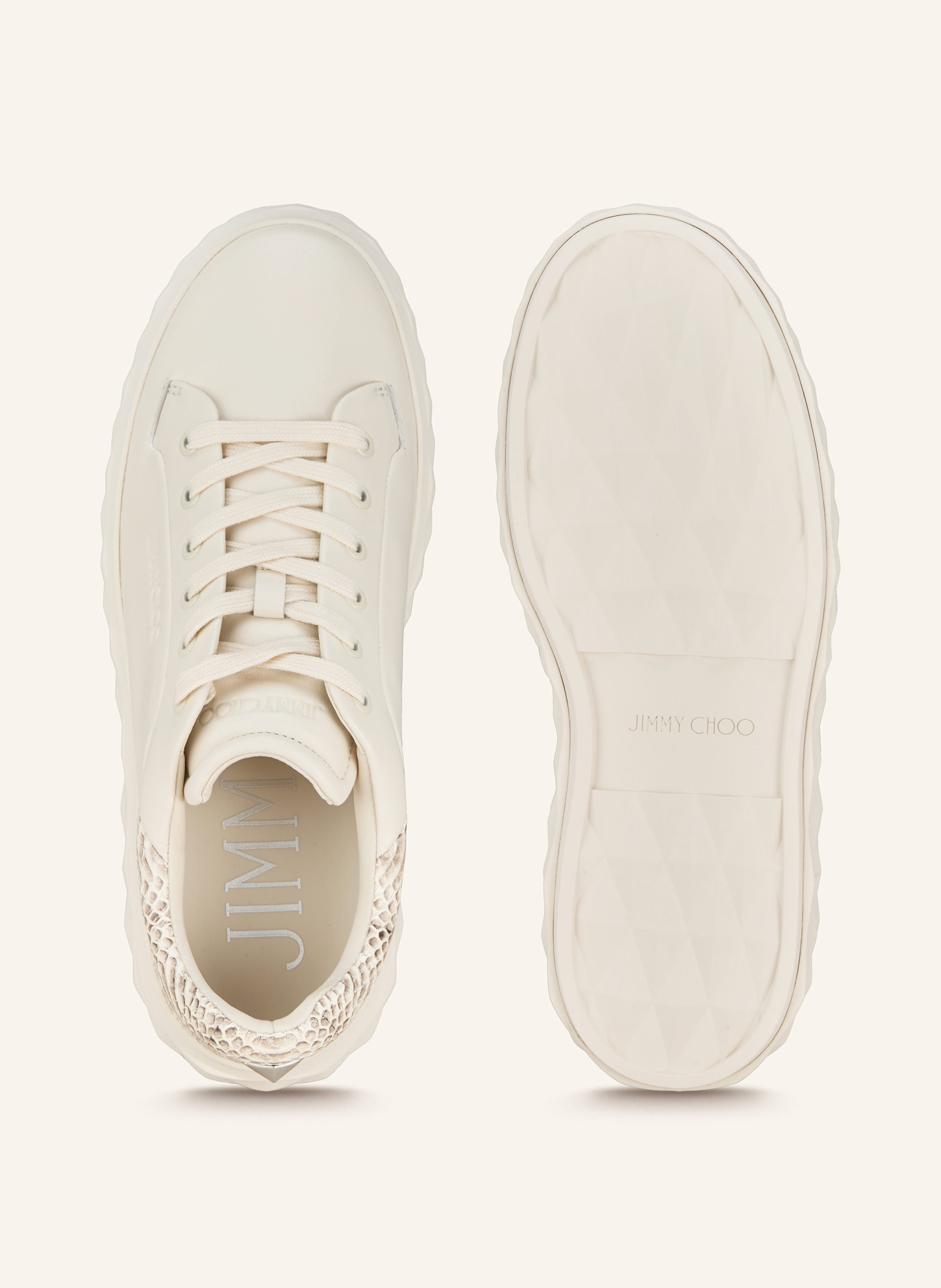 Thumbnail - Jimmy Choo Sneaker Diamond Maxi weiss