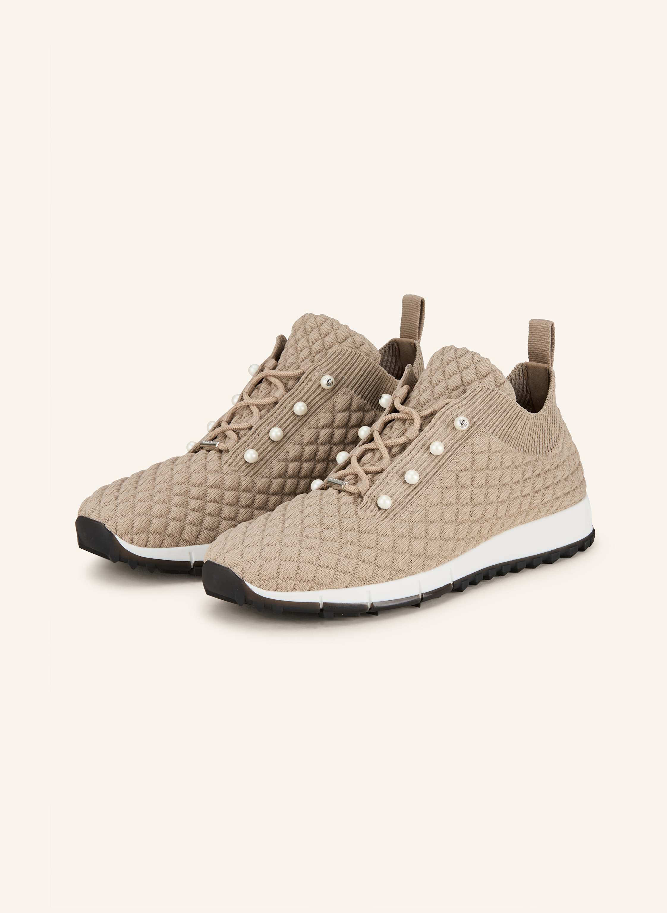 Jimmy Choo Jimmy Choo Sneaker Veles Mit Schmuckperlen grau in TAUPE