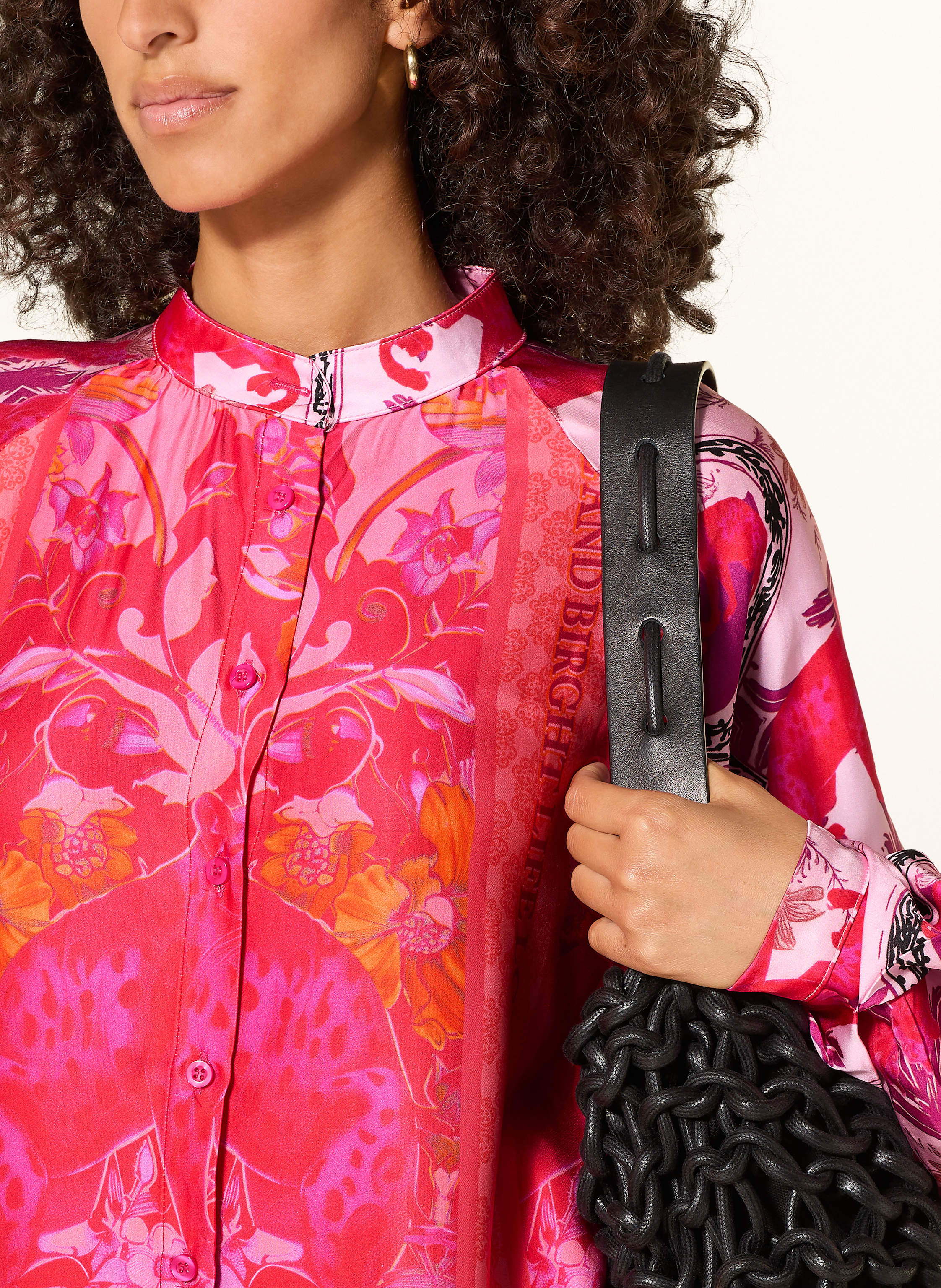 Thumbnail - Miss Goodlife Hemdblusenkleid Aus Satin pink