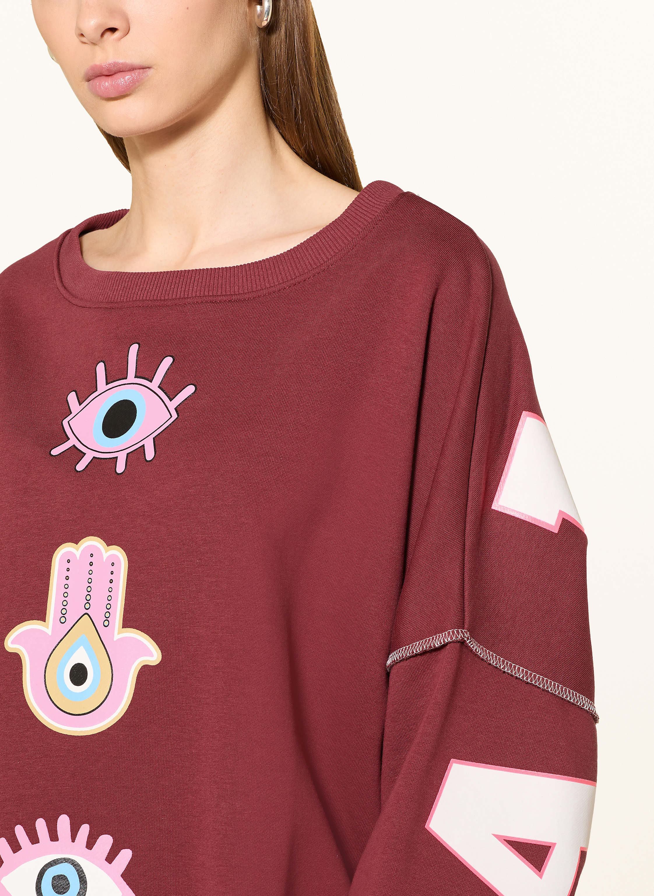 Thumbnail - Miss Goodlife Oversized-Sweatshirt rot