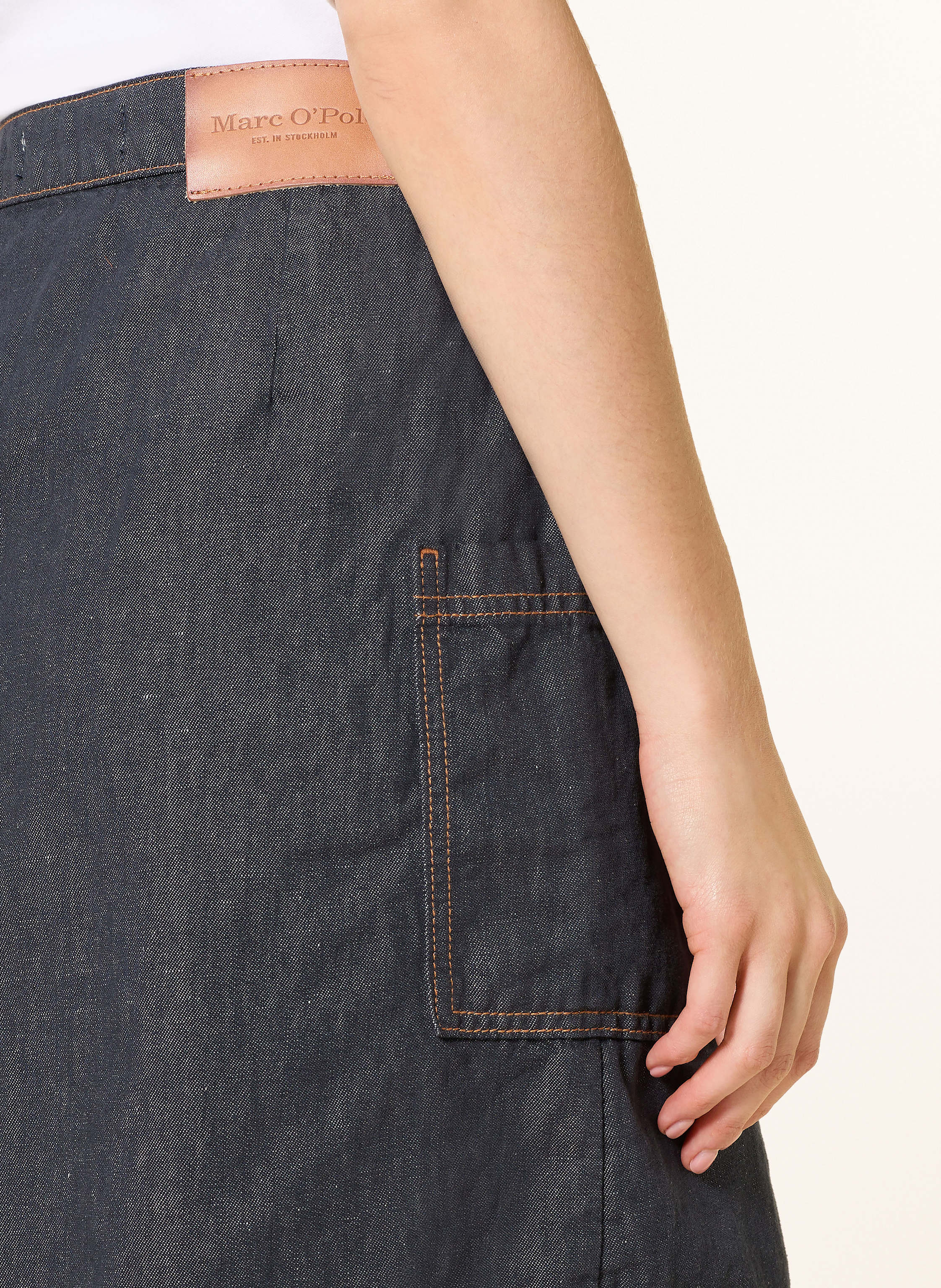 Thumbnail - Marc O'polo Jeansrock Mit Leinen beige