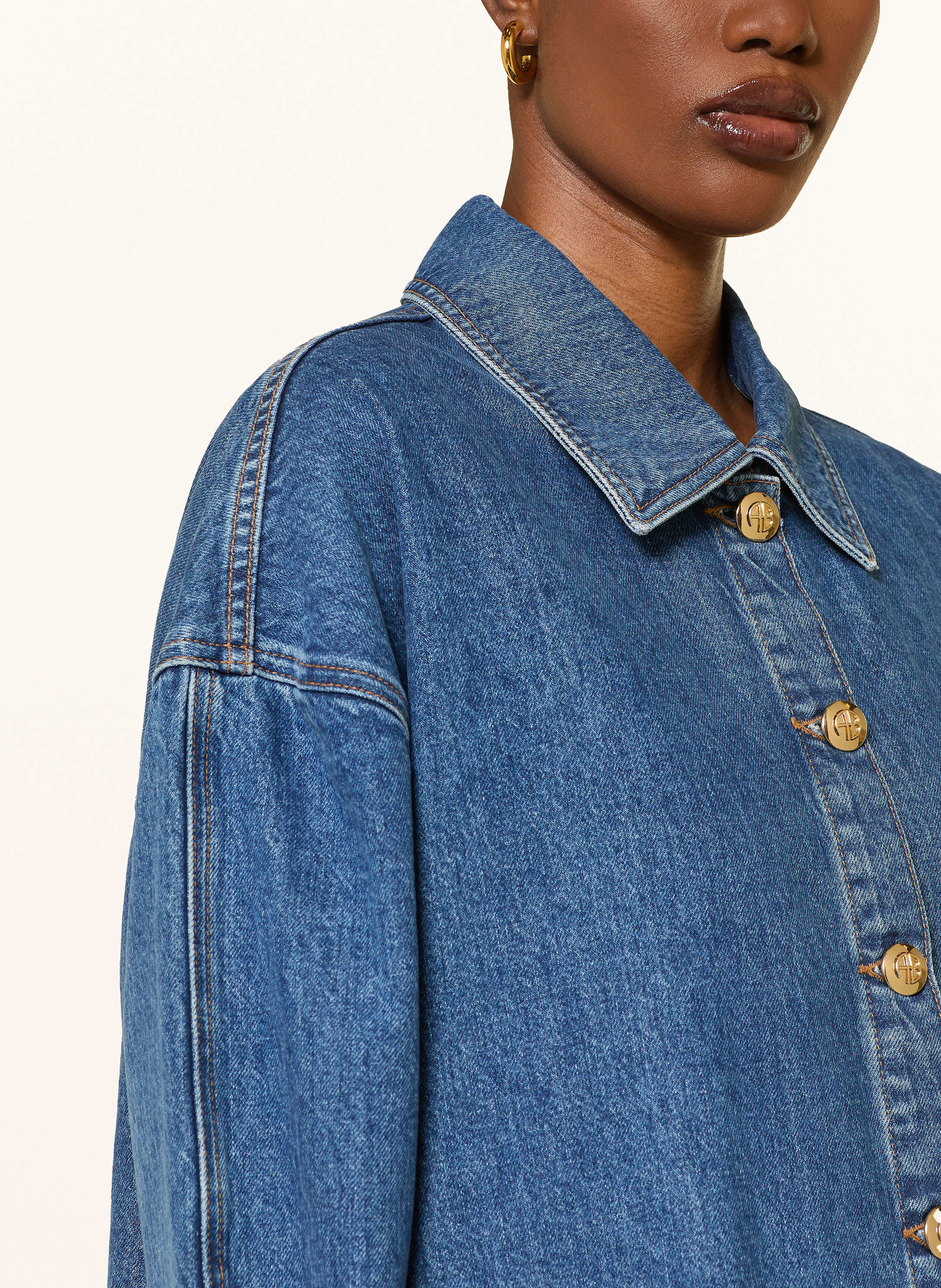 Thumbnail - Anine Bing Jeans-Overjacket Luca blau