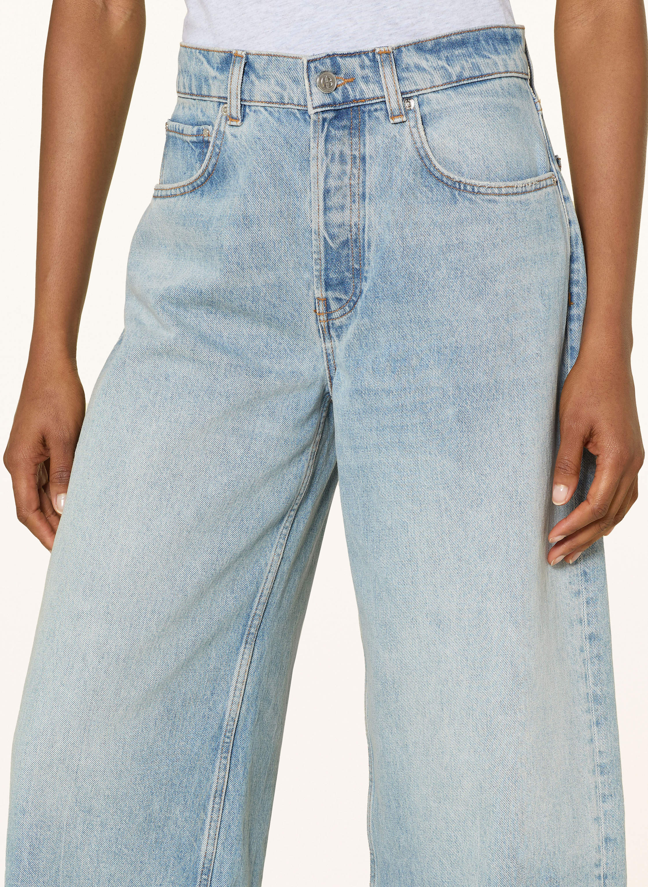 Thumbnail - Anine Bing Wide Leg Jeans Heath blau