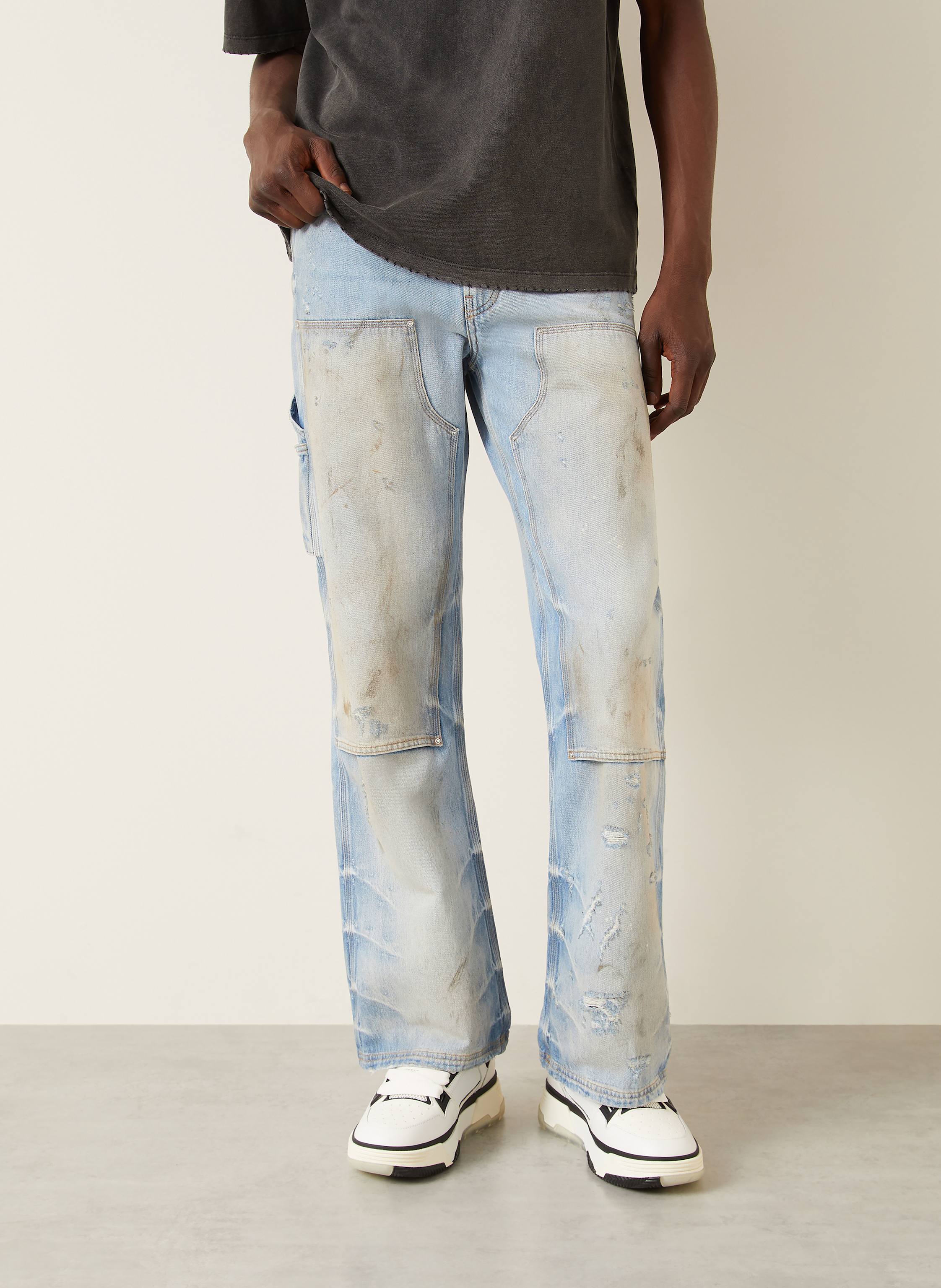 Thumbnail - Amiri Destroyed Jeans Regular Fit blau