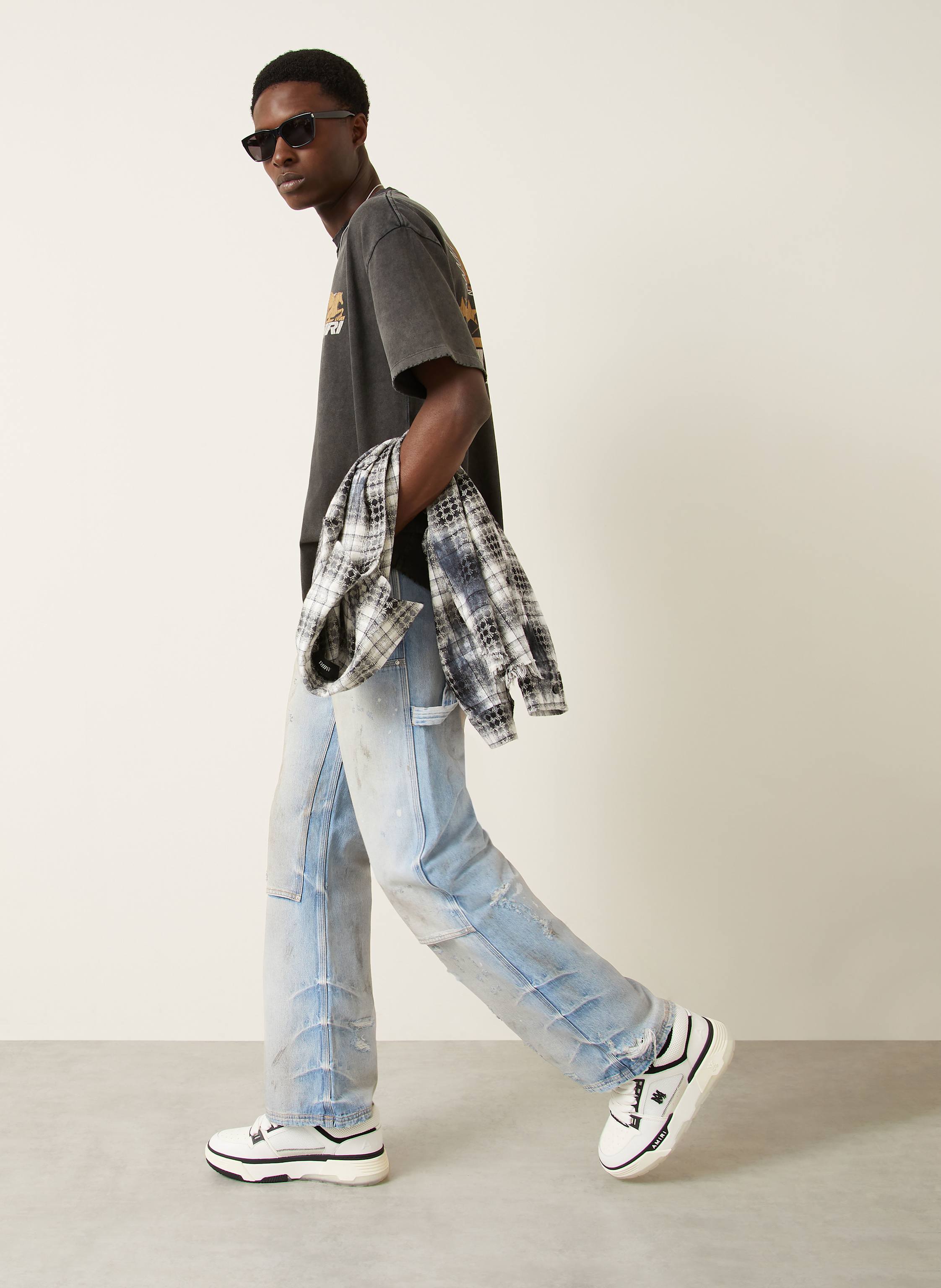Thumbnail - Amiri Destroyed Jeans Regular Fit blau