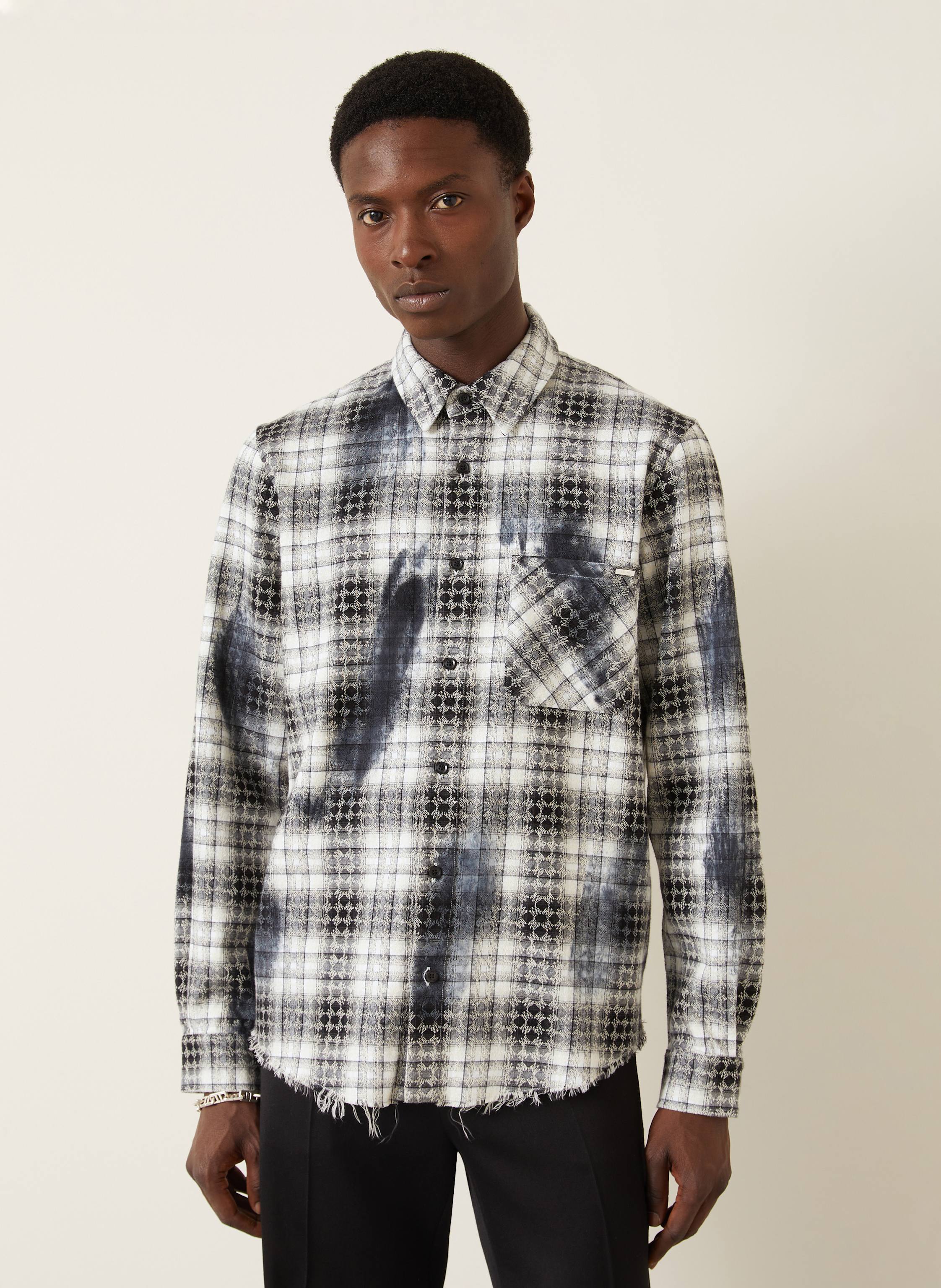 Thumbnail - Amiri Flanellhemd Comfort Fit schwarz
