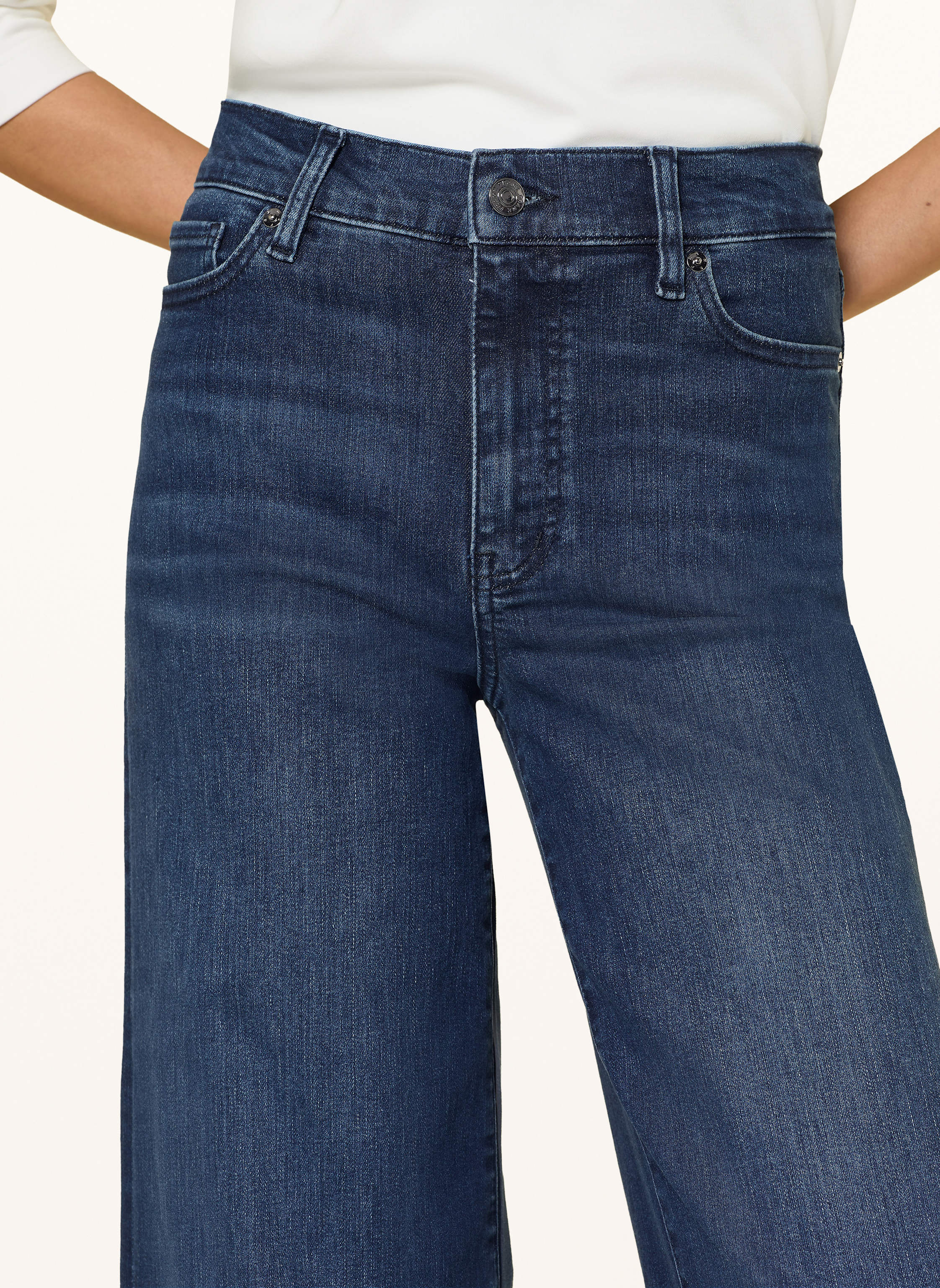 Thumbnail - Frame Straight Jeans Le Slim Palazzo blau