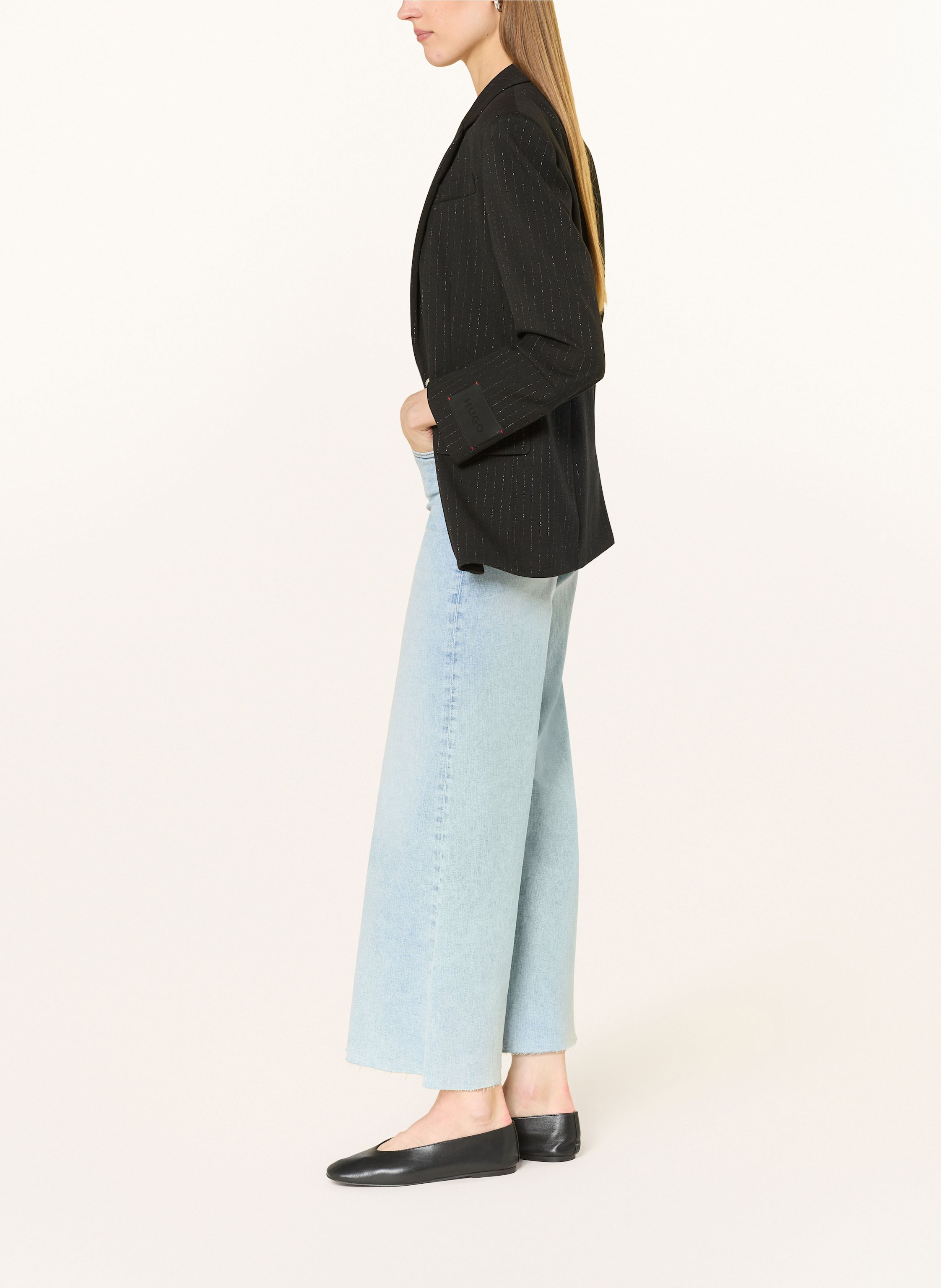 Thumbnail - Frame Wide Leg Jeans Le Palazzo Crop blau