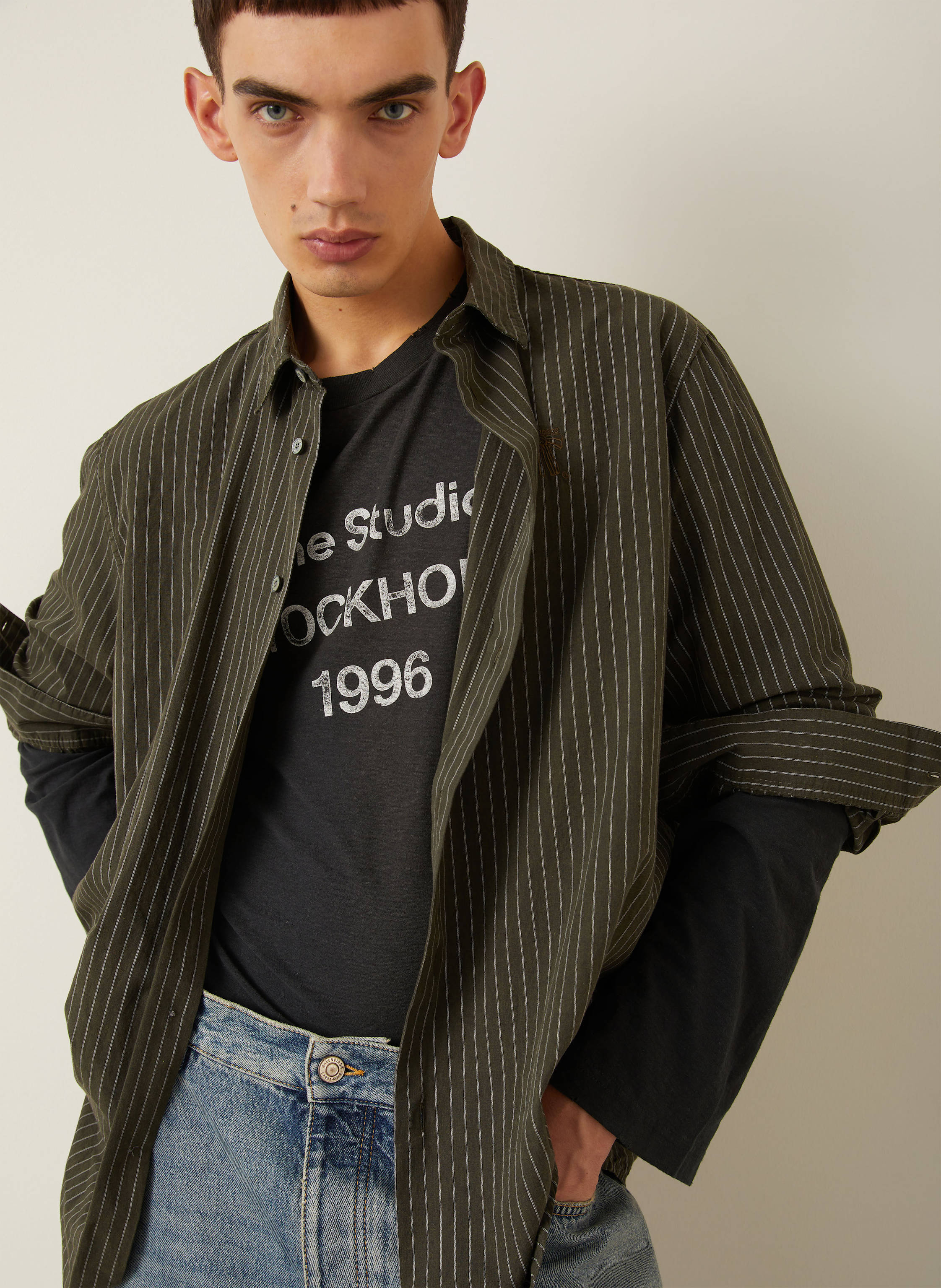 Thumbnail - Acne Studios Hemd Relaxed Fit gruen