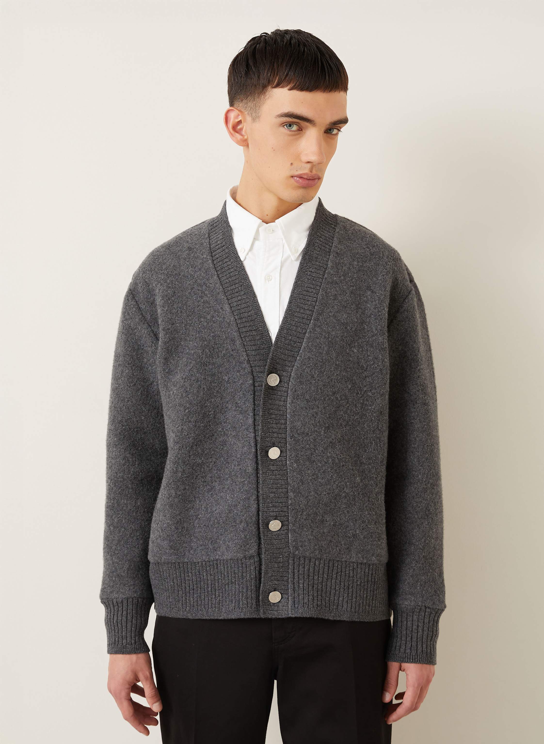 Thumbnail - Thom Browne. Strickjacke grau