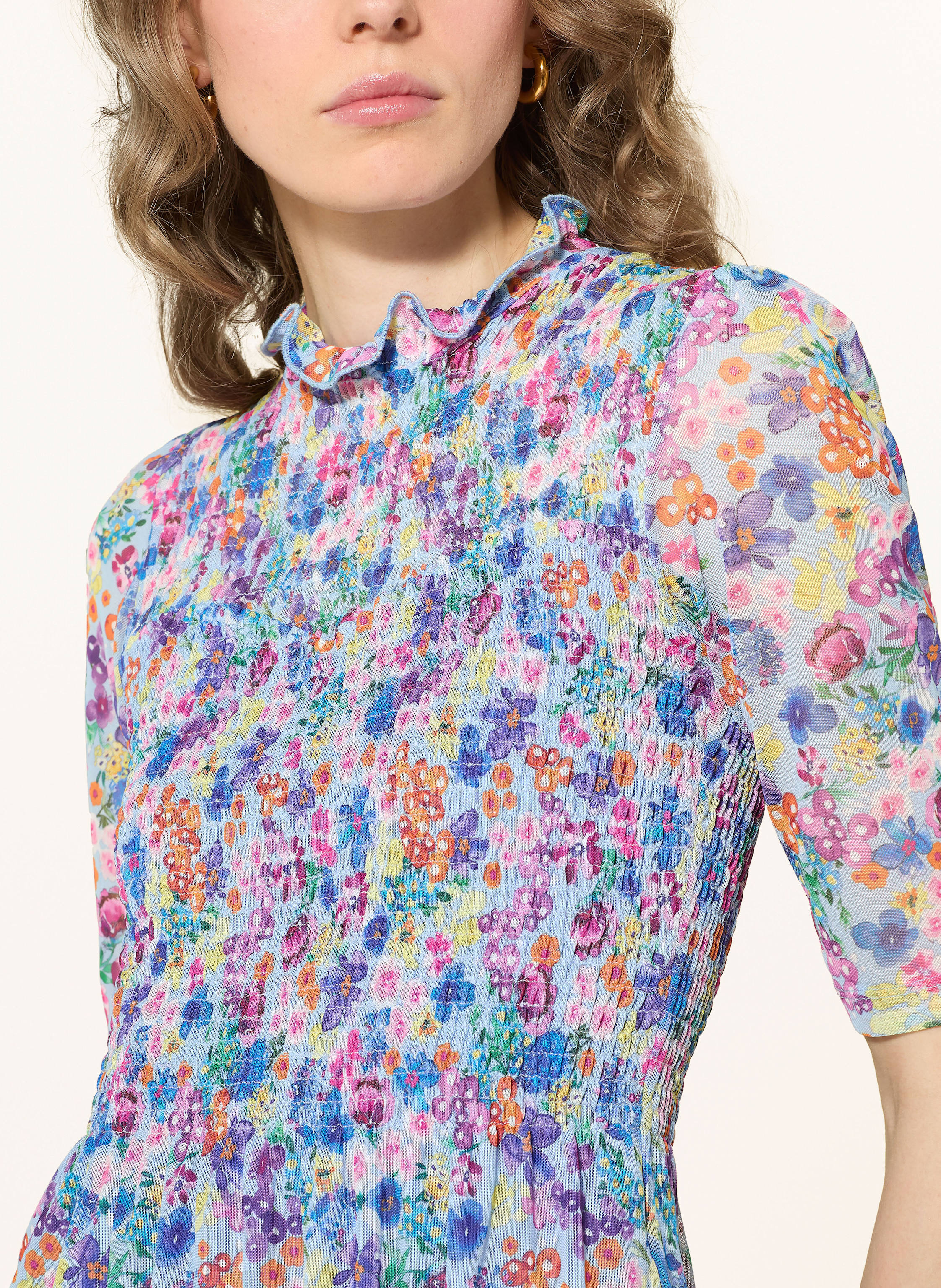 Thumbnail - Rich & Royal Mesh-Kleid Mit 3/4-Arm lila