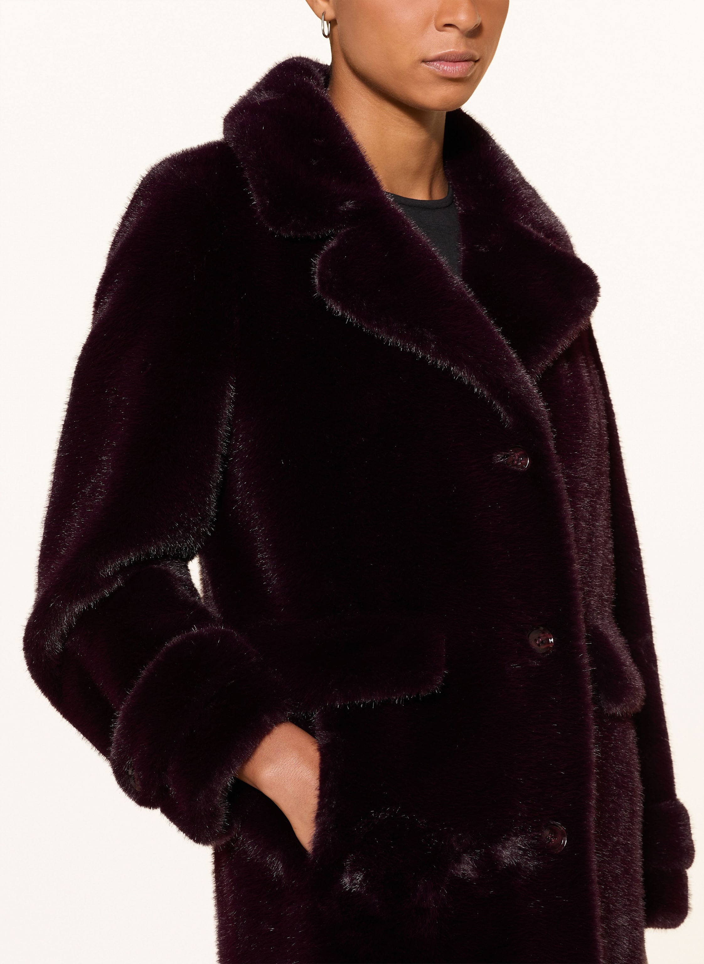 Thumbnail - Rich & Royal Kunstpelz-Mantel lila