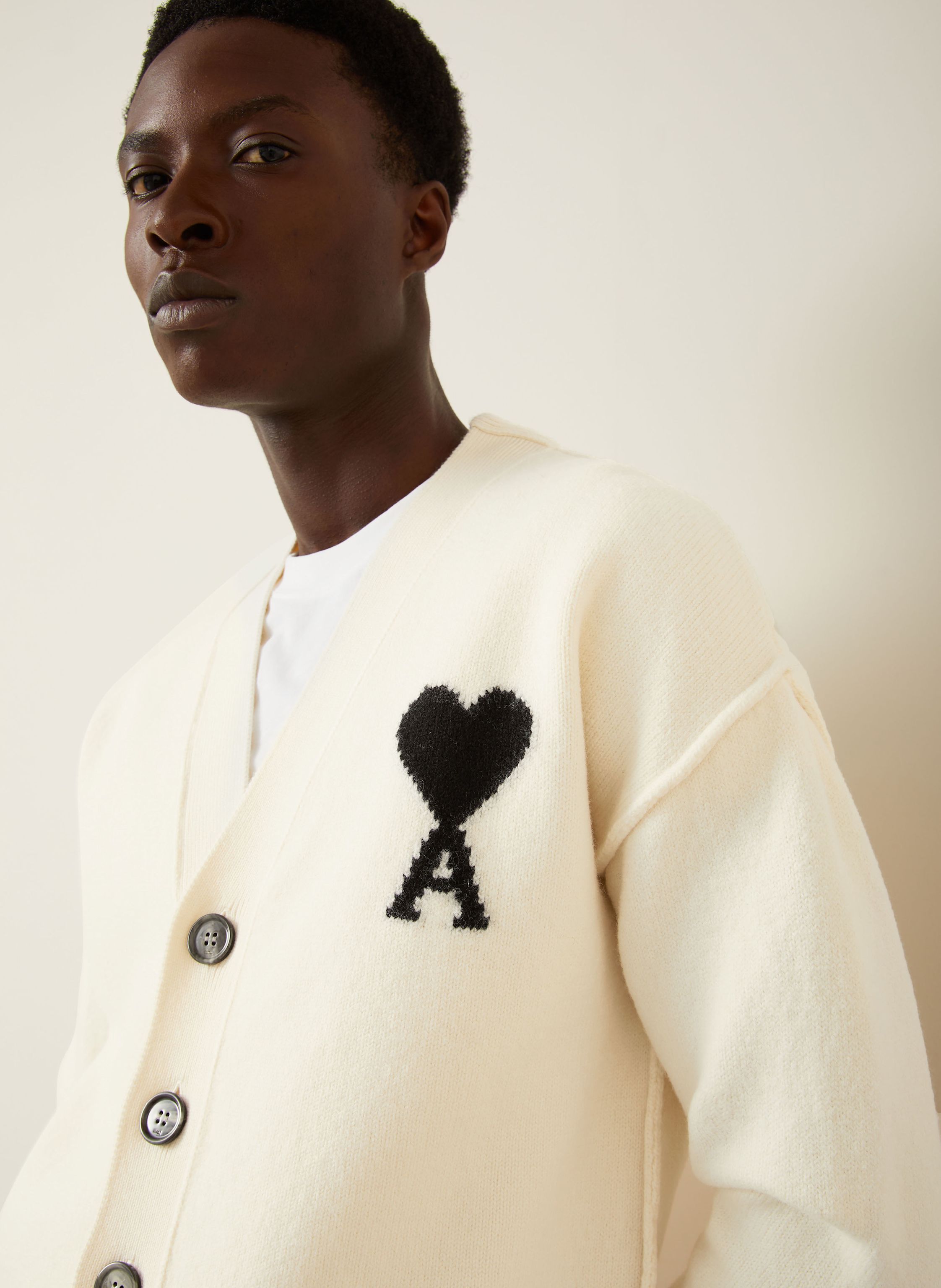 Thumbnail - Ami Paris Strickjacke weiss
