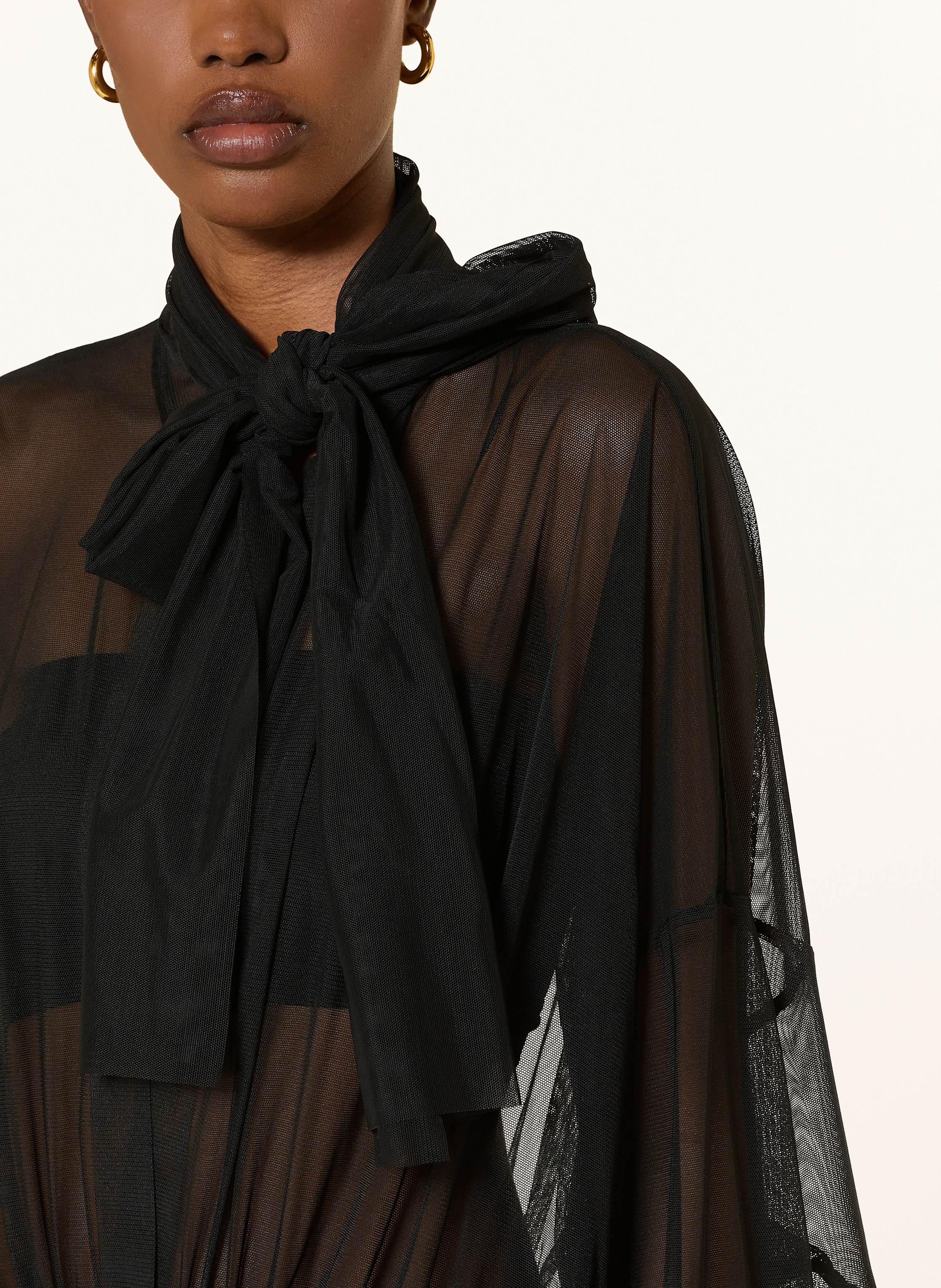 Thumbnail - Norma Kamali Cocktailkleid Mit Schluppe Und Rüschen schwarz