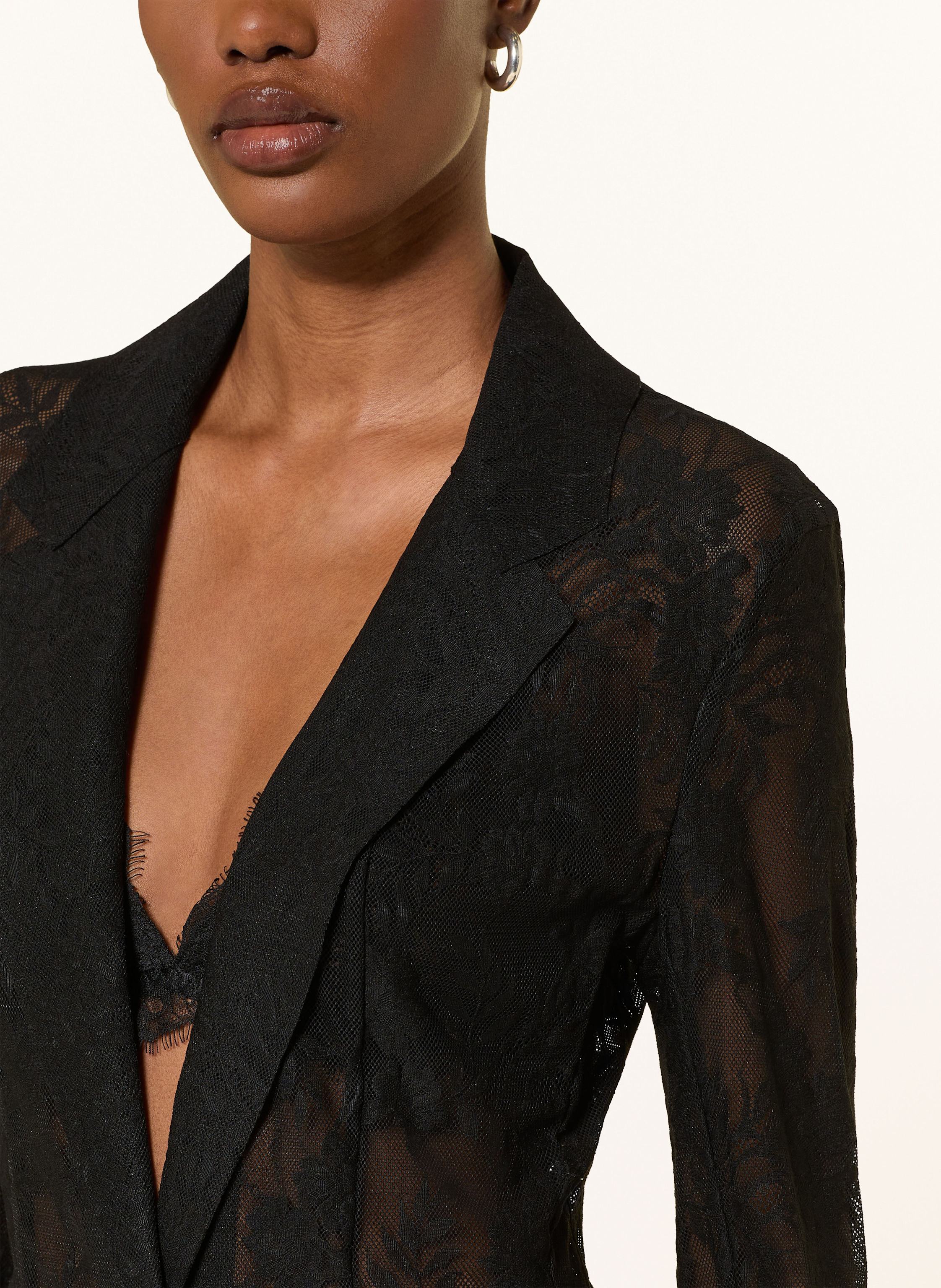 Thumbnail - Norma Kamali Set: Spitzenblazer Und Triangel-Bh schwarz