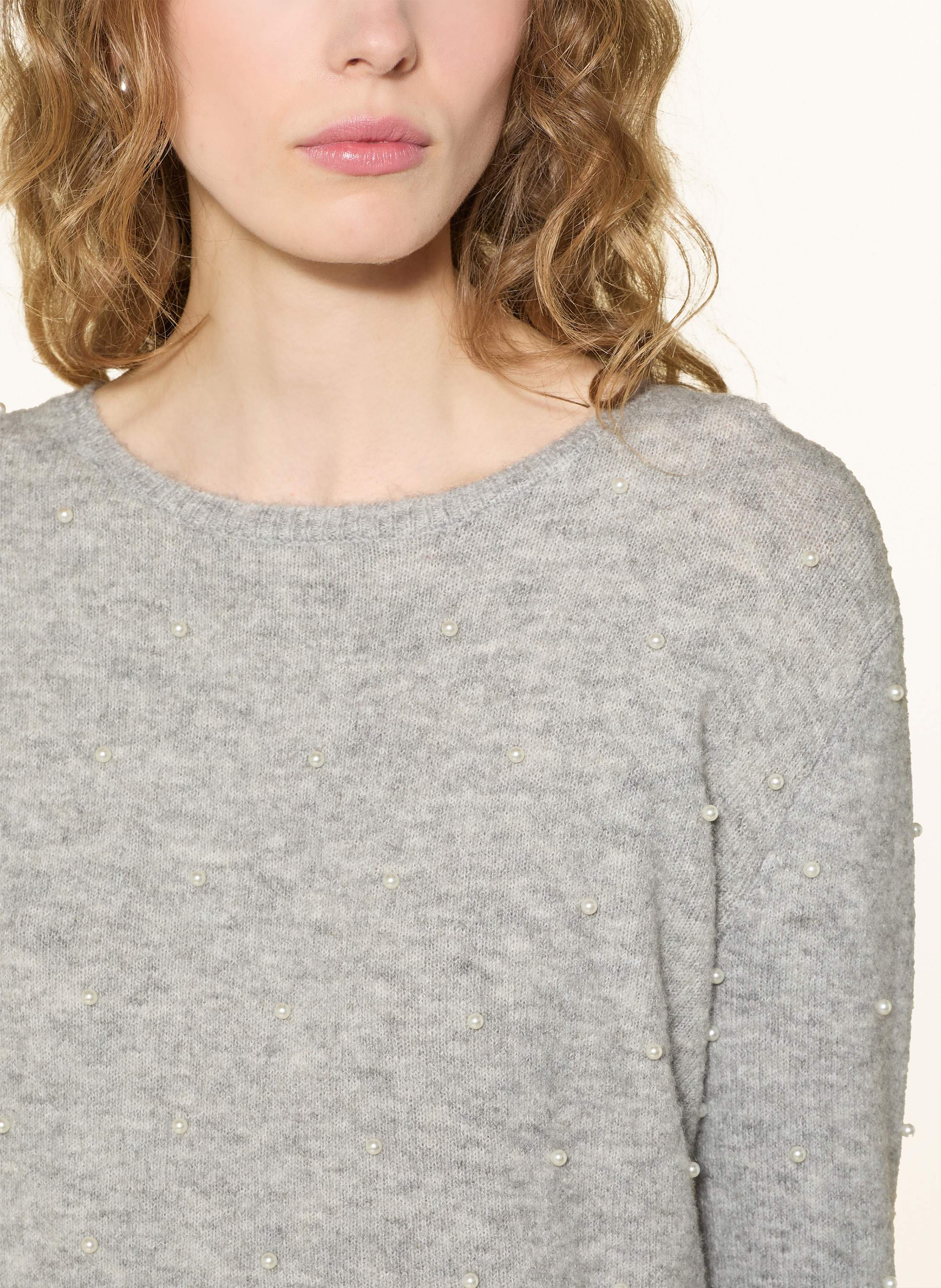 Thumbnail - Ichi Pullover Ihmacon Mit Schmuckperlen grau