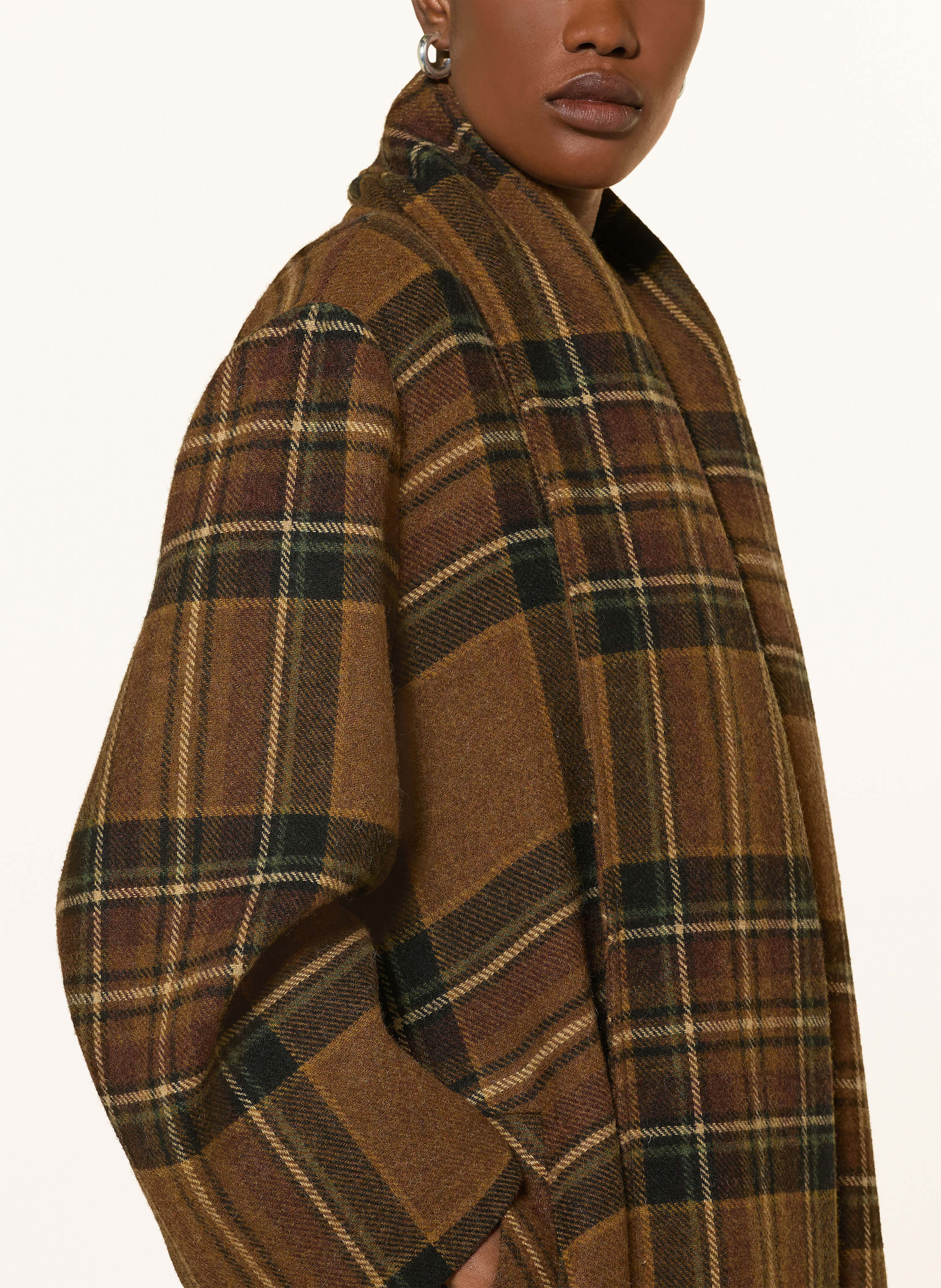 Thumbnail - Eleh Mantel Mit 3/4-Arm braun