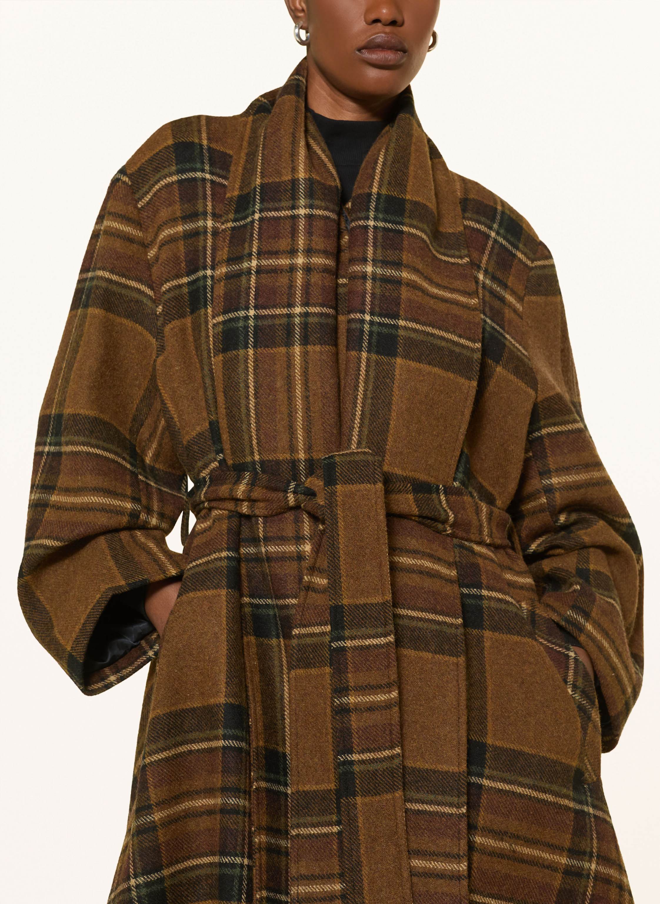 Thumbnail - Eleh Mantel Mit 3/4-Arm braun