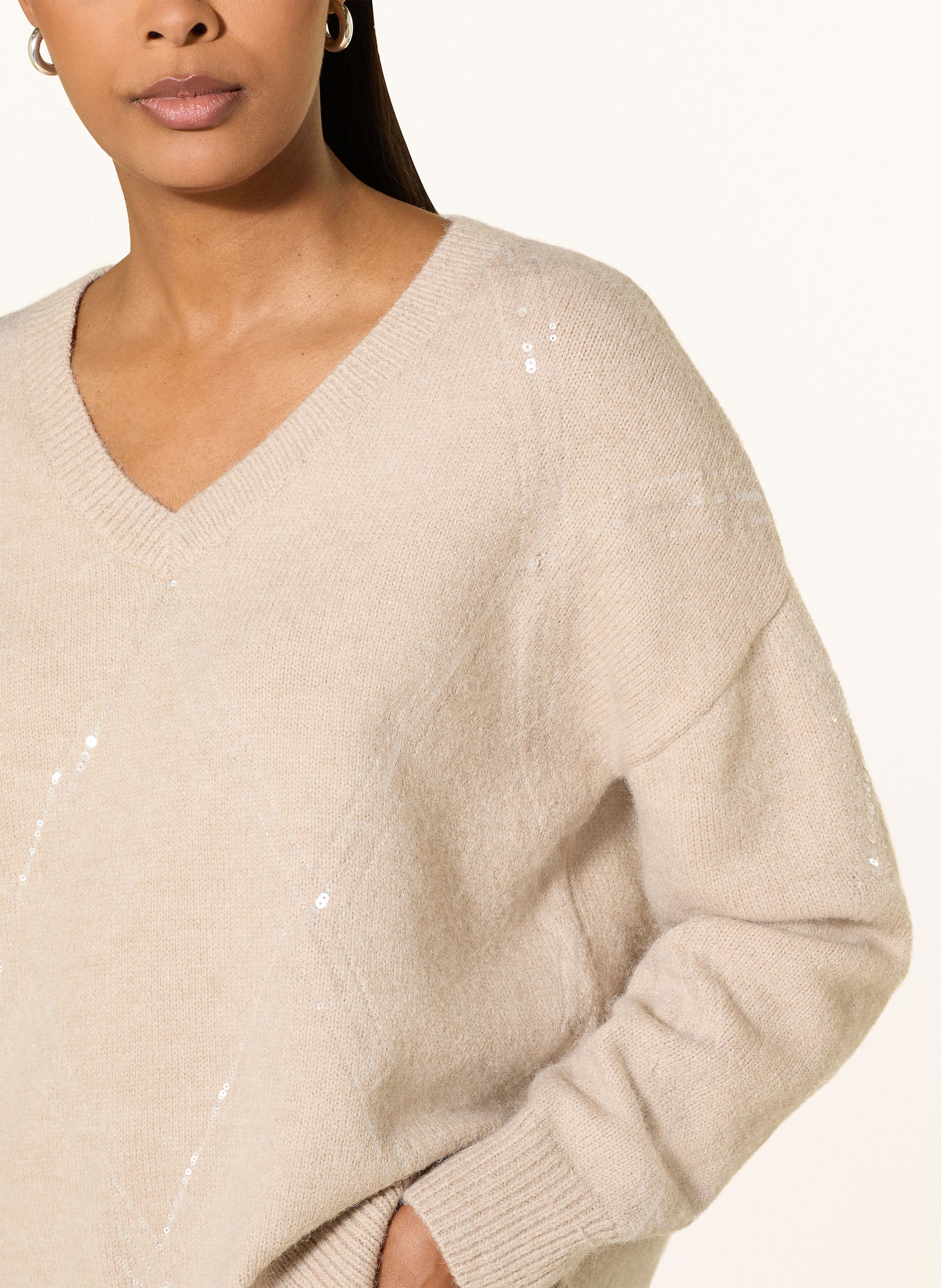 Thumbnail - Joseph Ribkoff Pullover Mit Pailletten beige