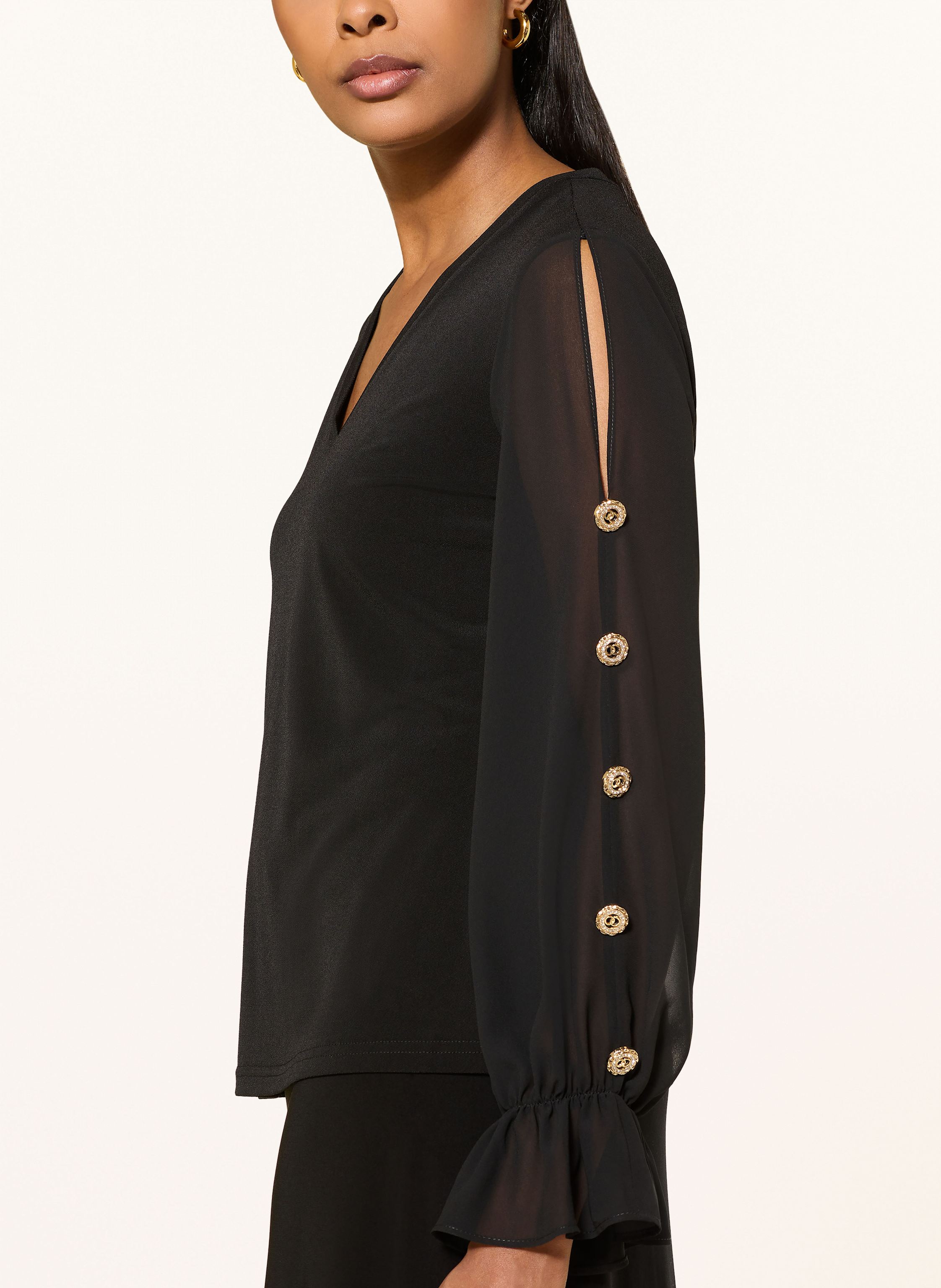 Thumbnail - Joseph Ribkoff Blusenshirt Im Materialmix Mit Cut-Outs schwarz