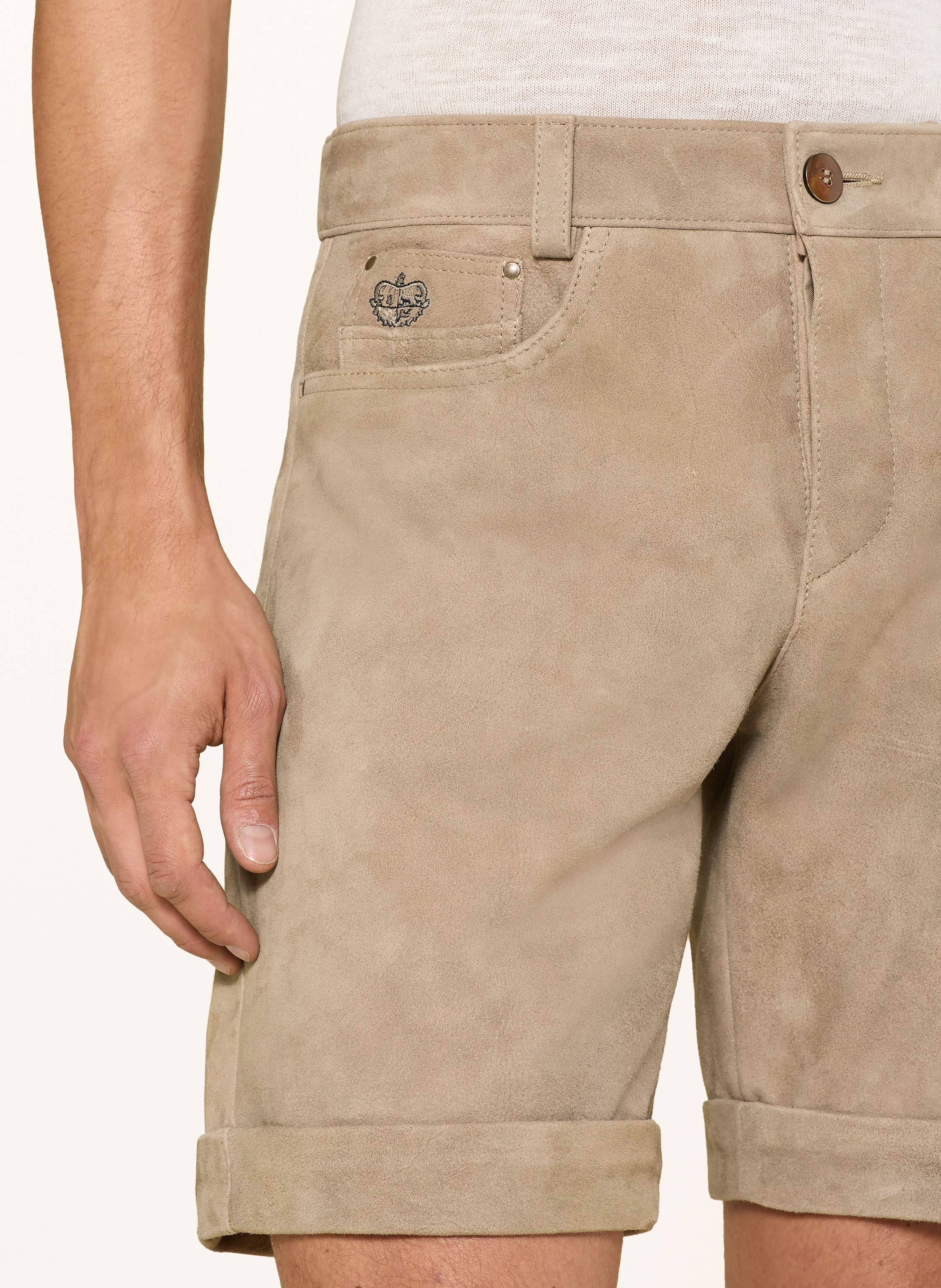 Thumbnail - Meindl Lederhose Bullrider Short beige