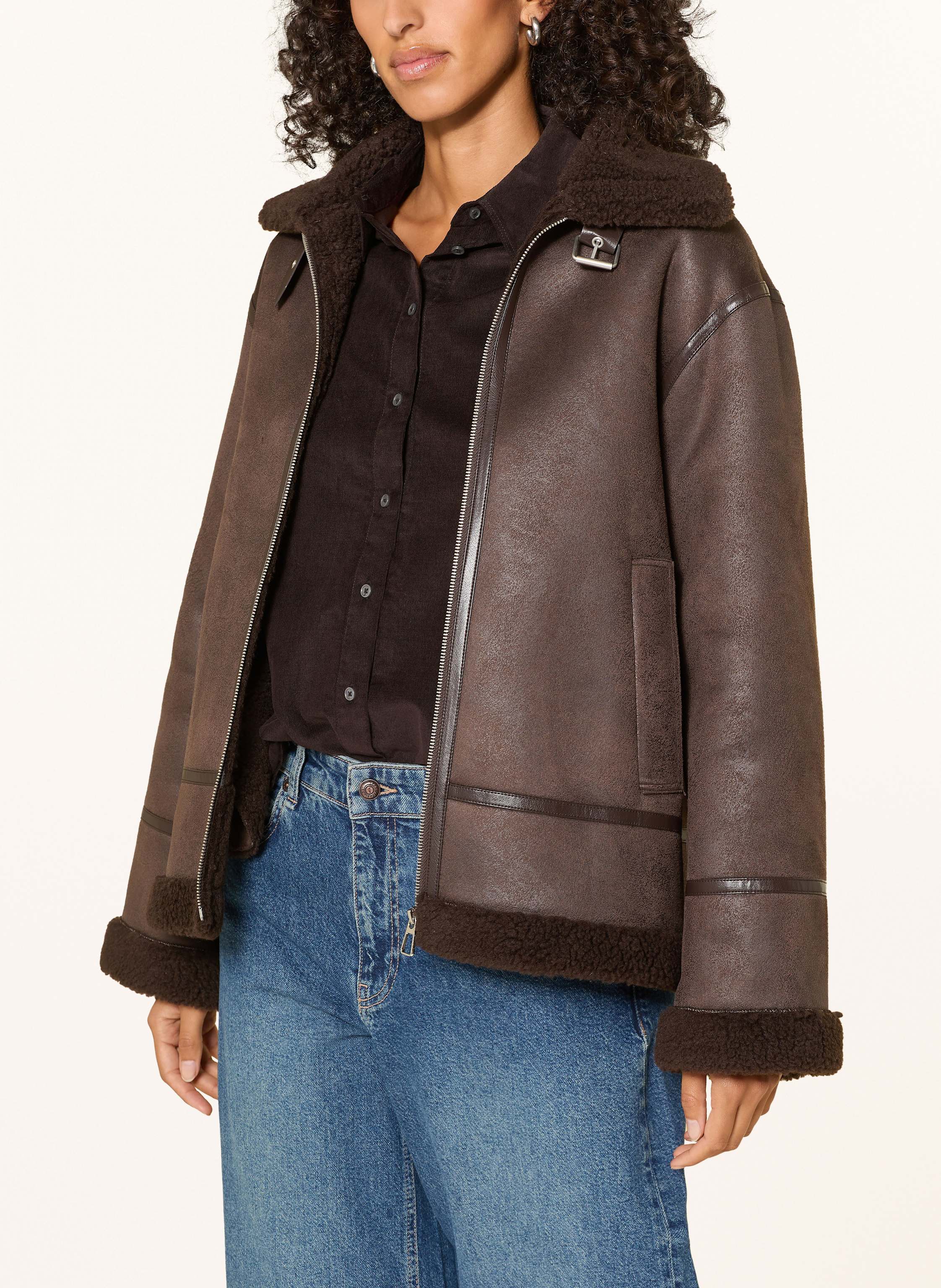 Thumbnail - Marc O'polo Hemdbluse Aus Cord braun