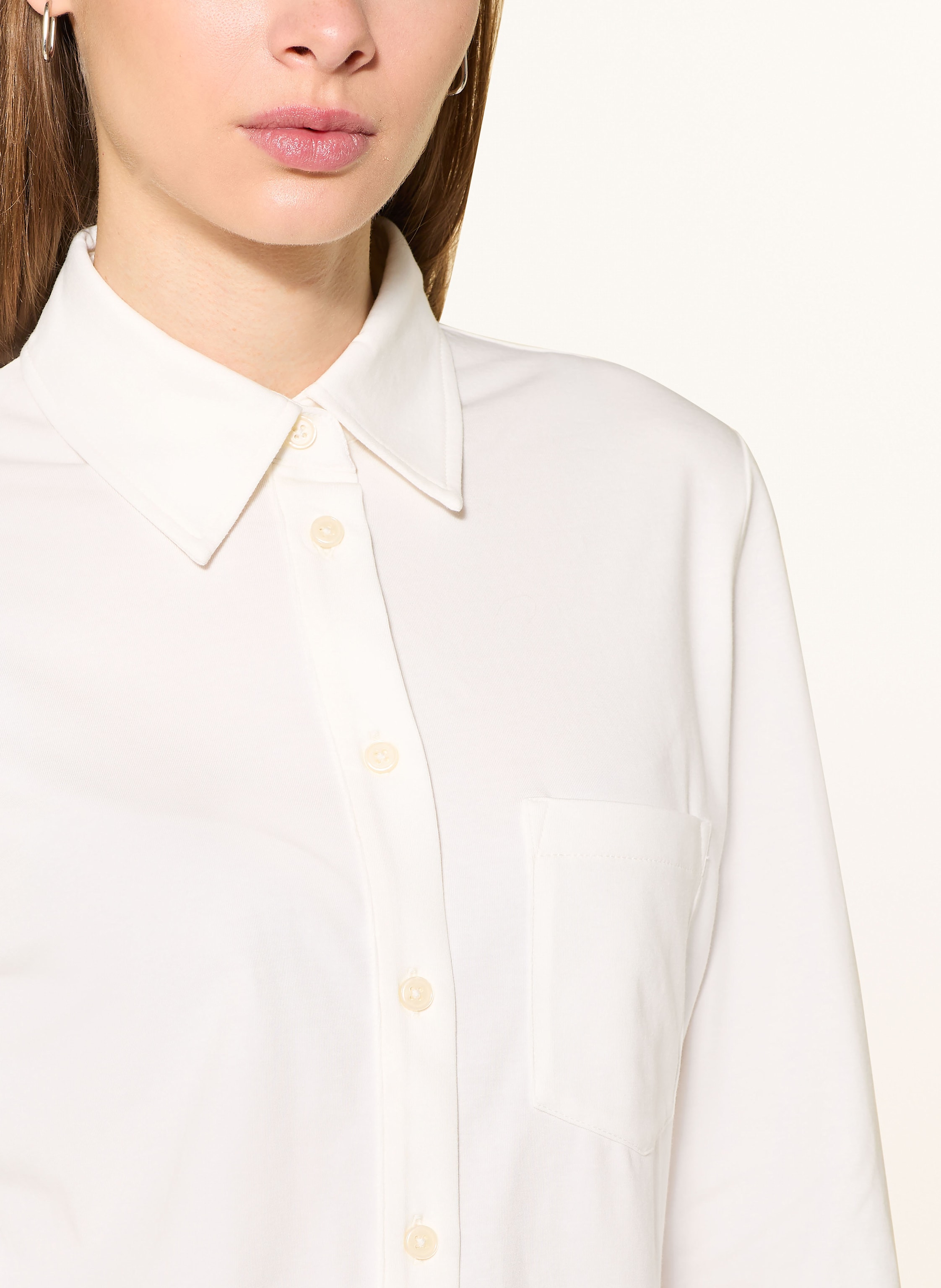 Thumbnail - Marc O'polo Hemdbluse Aus Jersey weiss