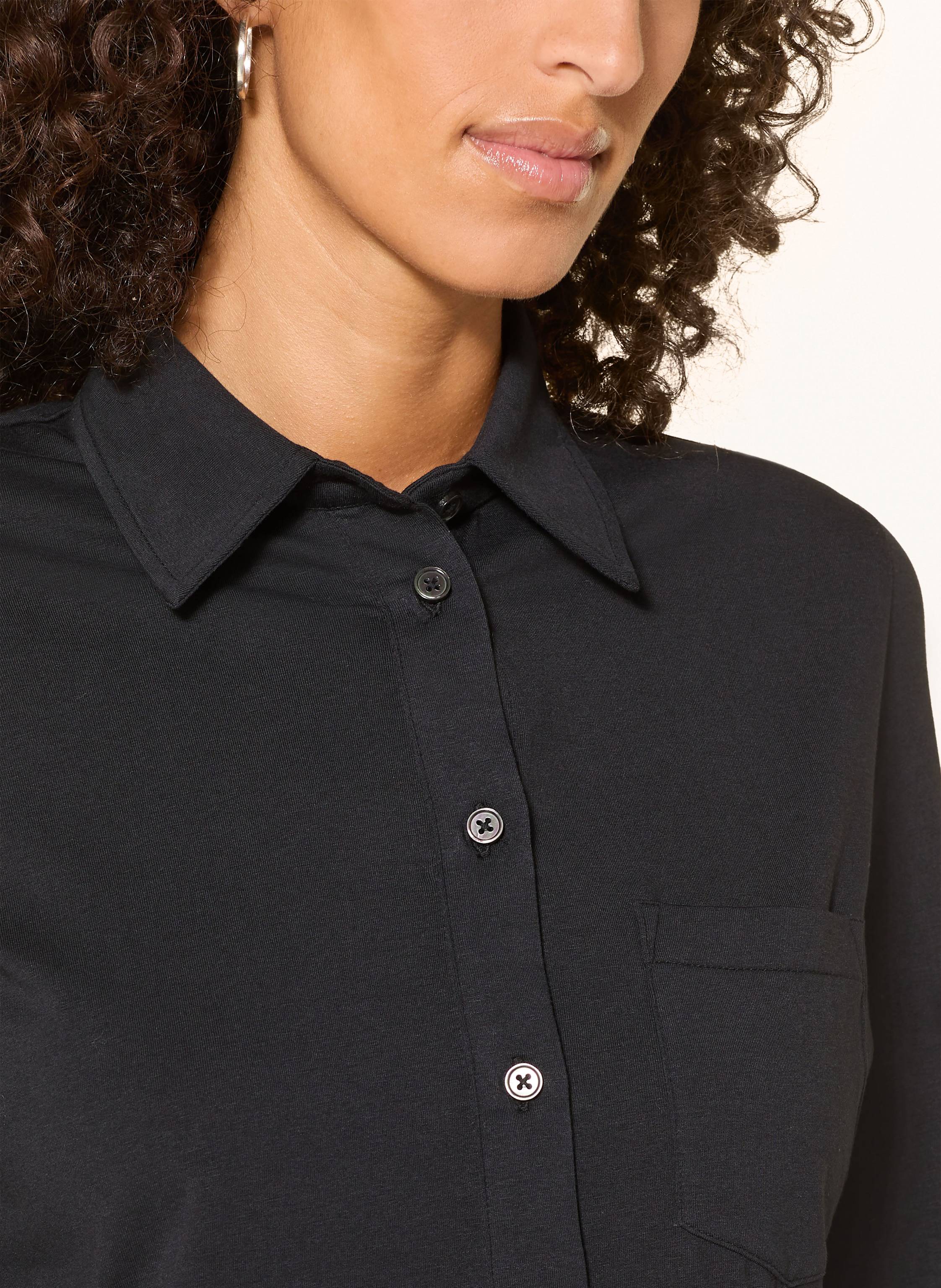 Thumbnail - Marc O'polo Hemdbluse Aus Jersey blau