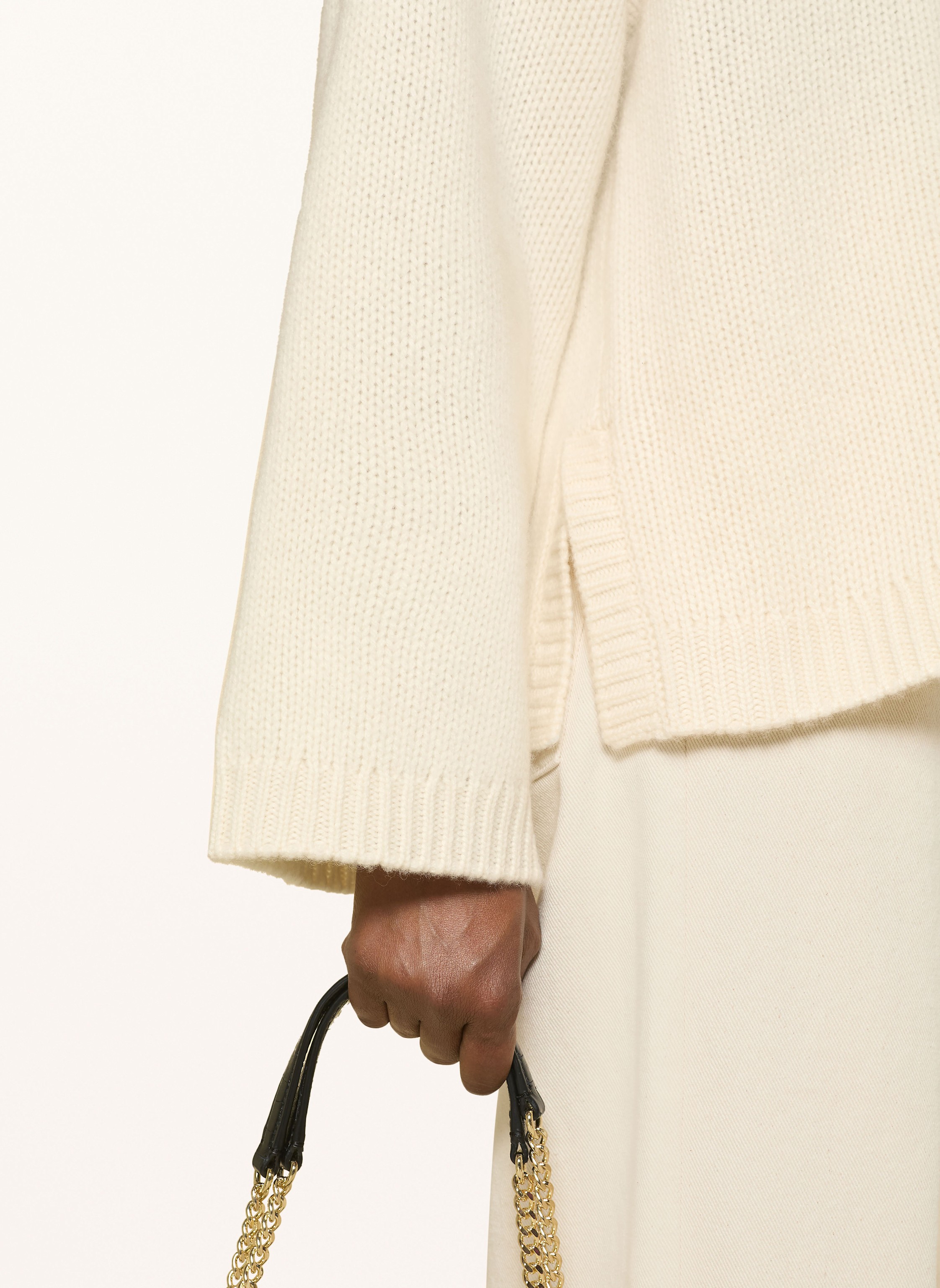 Thumbnail - Soft Goat Cashmere-Pullover weiss