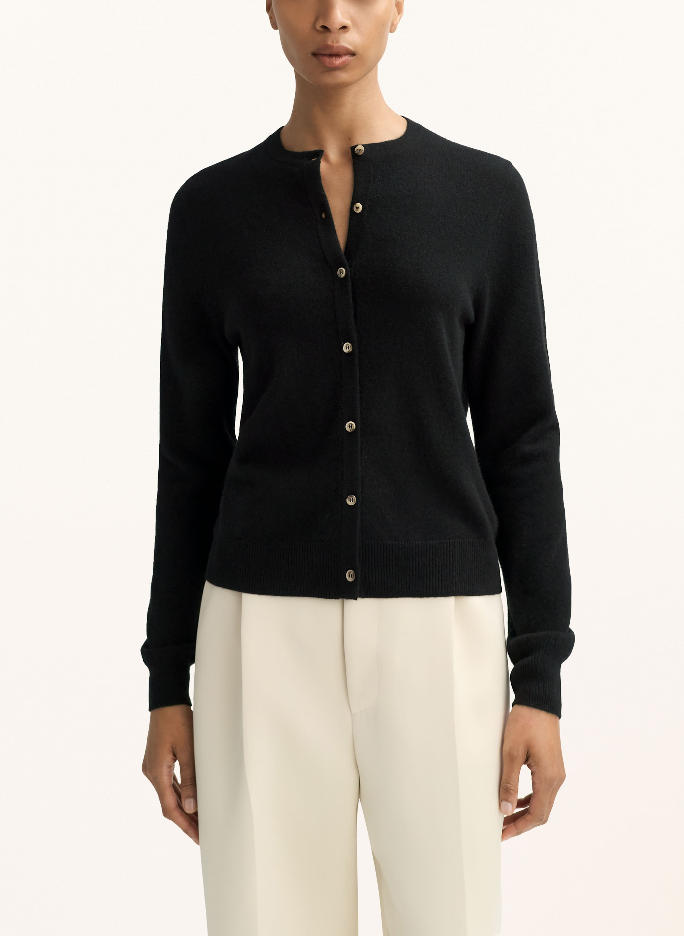 Thumbnail - Soft Goat Strickjacke Aus Cashmere schwarz