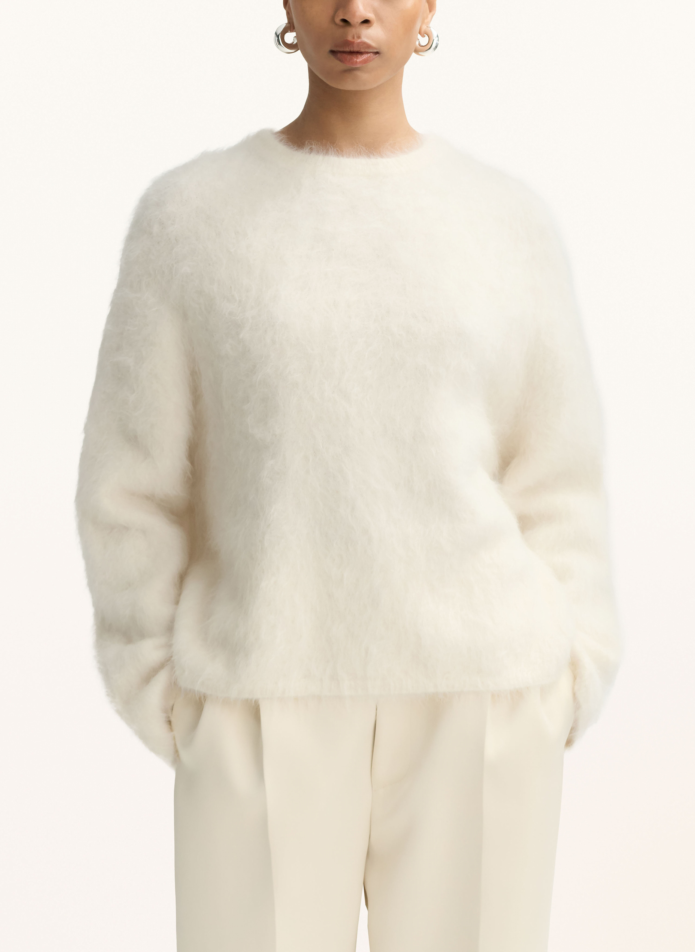 Thumbnail - Soft Goat Alpaka-Pullover weiss