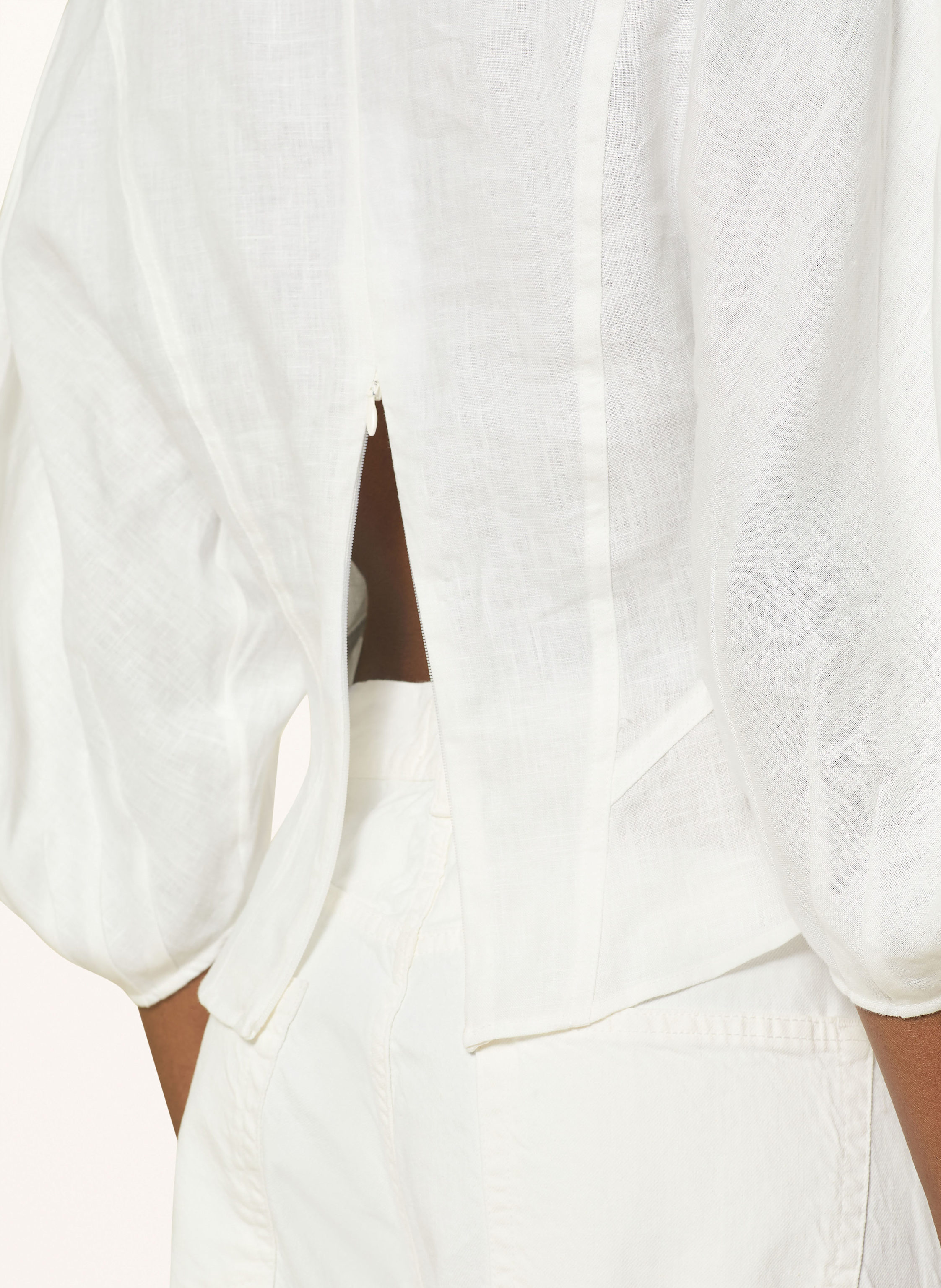 Thumbnail - Reiss Blusenshirt Aus Leinen weiss