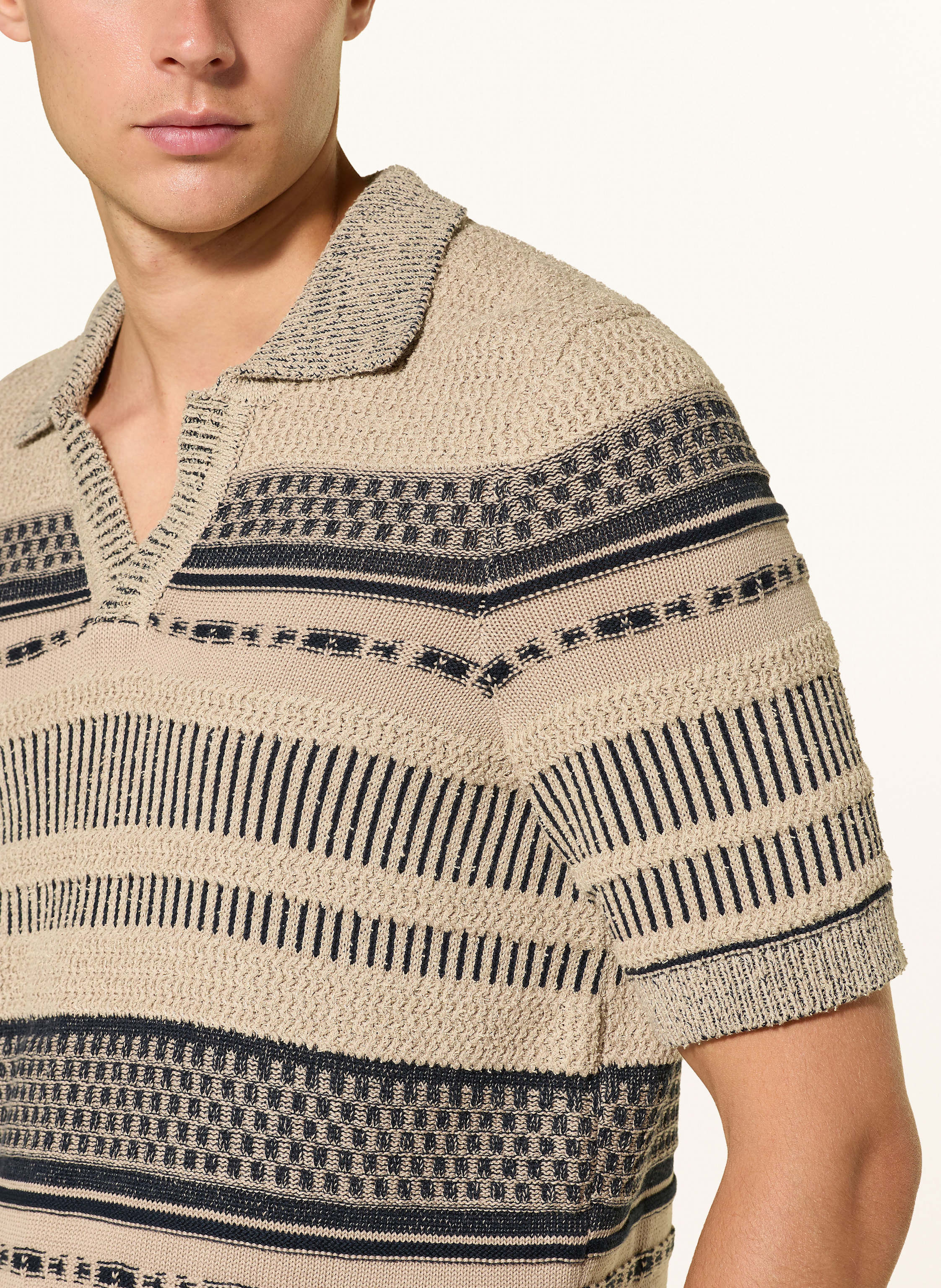 Thumbnail - Marc O'polo Strick-Poloshirt beige