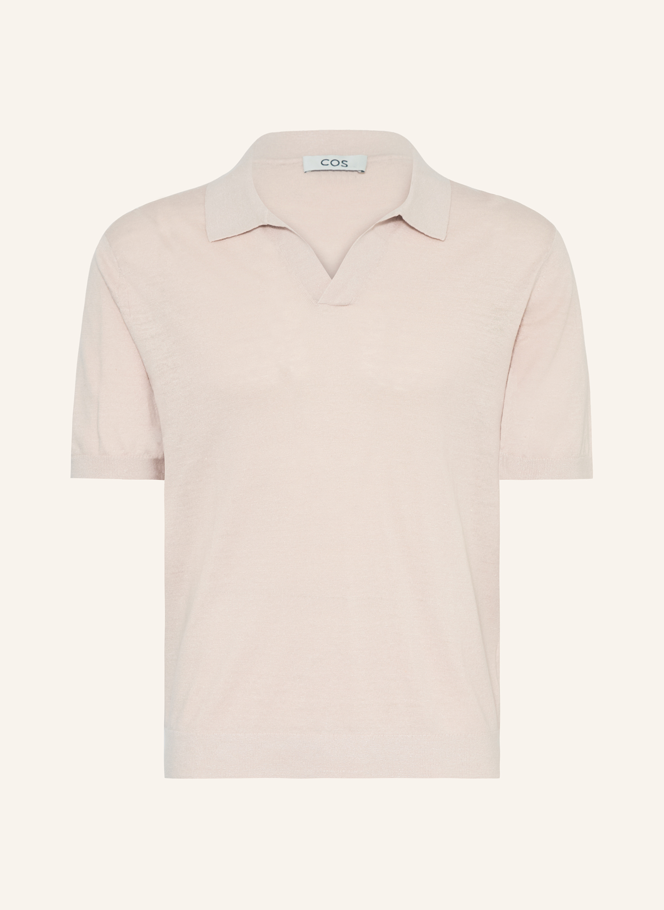 COS Strick-Poloshirt Loose Fit aus Leinen