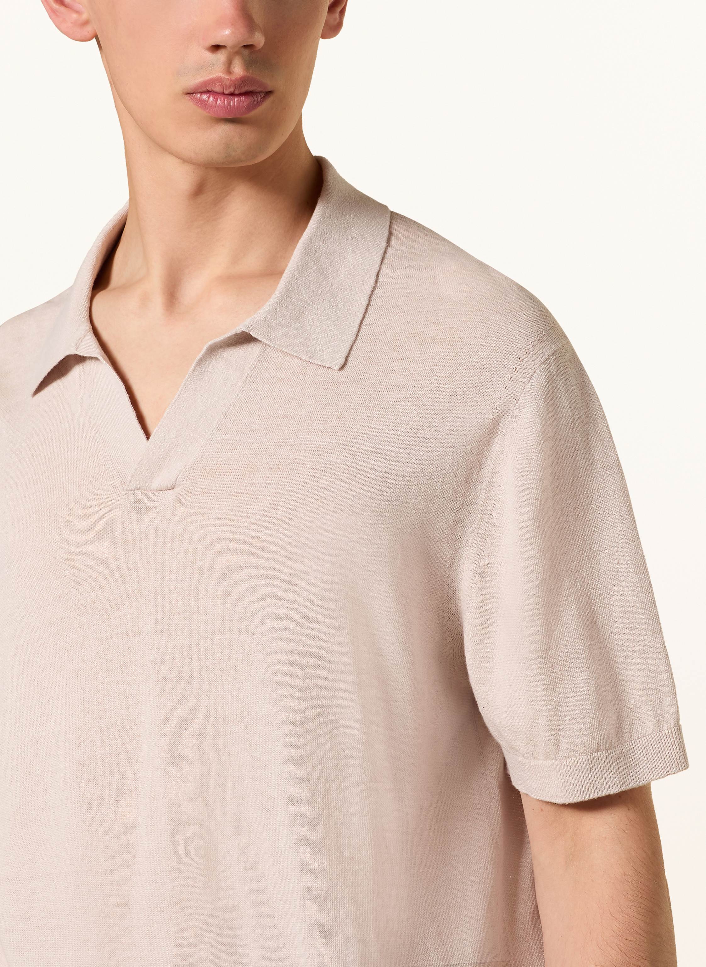 Thumbnail - Cos Strick-Poloshirt Loose Fit Aus Leinen beige