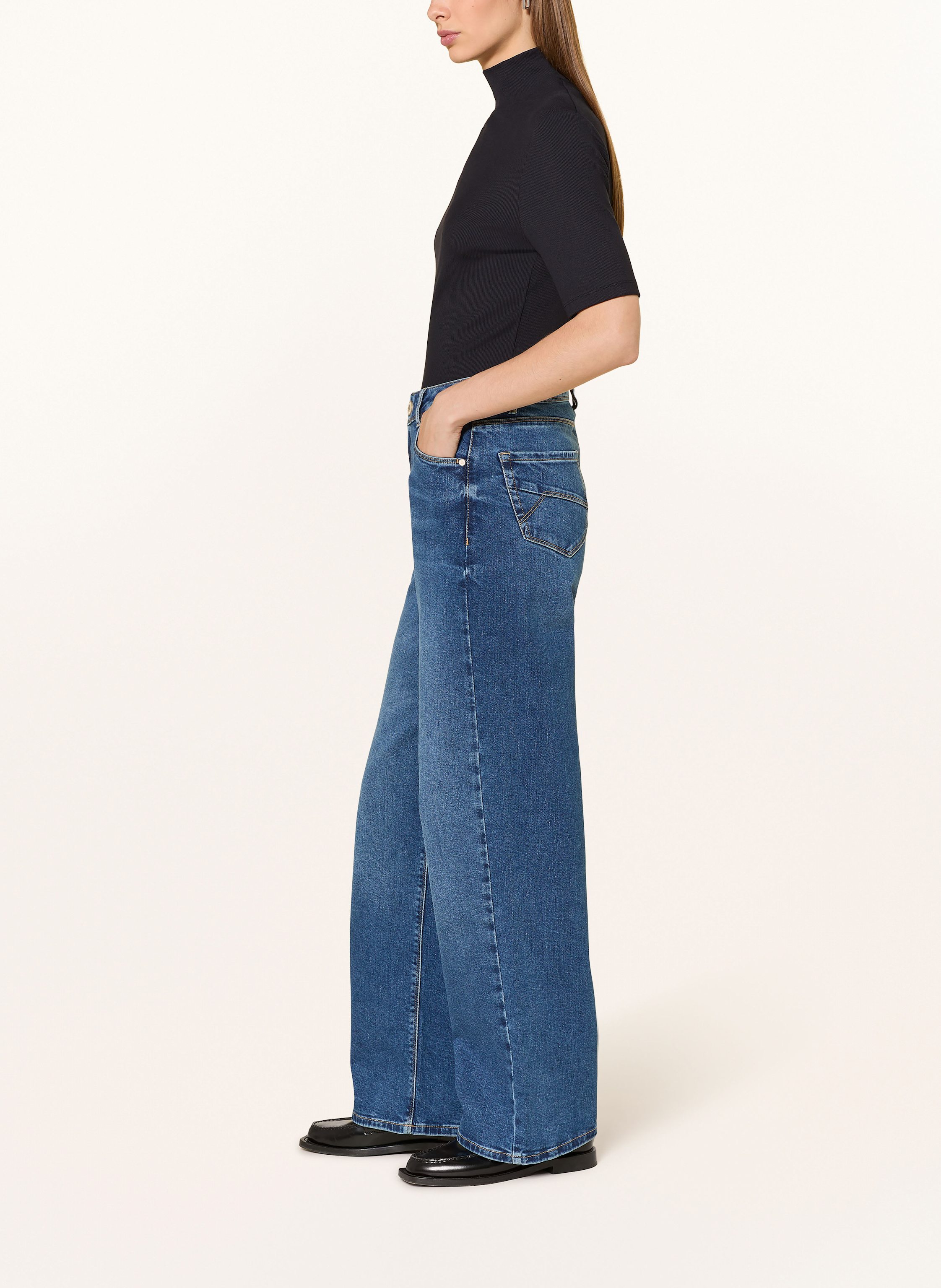 Thumbnail - Betty&Co Wide Leg Jeans Maja blau